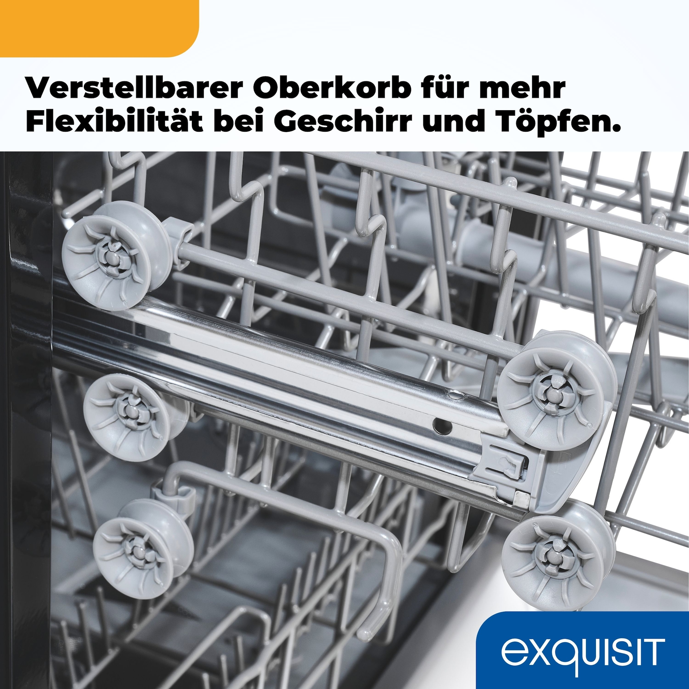 exquisit Standgeschirrspüler 6314 »GSP6314-030C schwarz« 10,2 l 14 tlg. Maßgedecke Effizient, leise, 14 Maßgedecke – smartes Spülen mit LED-Komfort