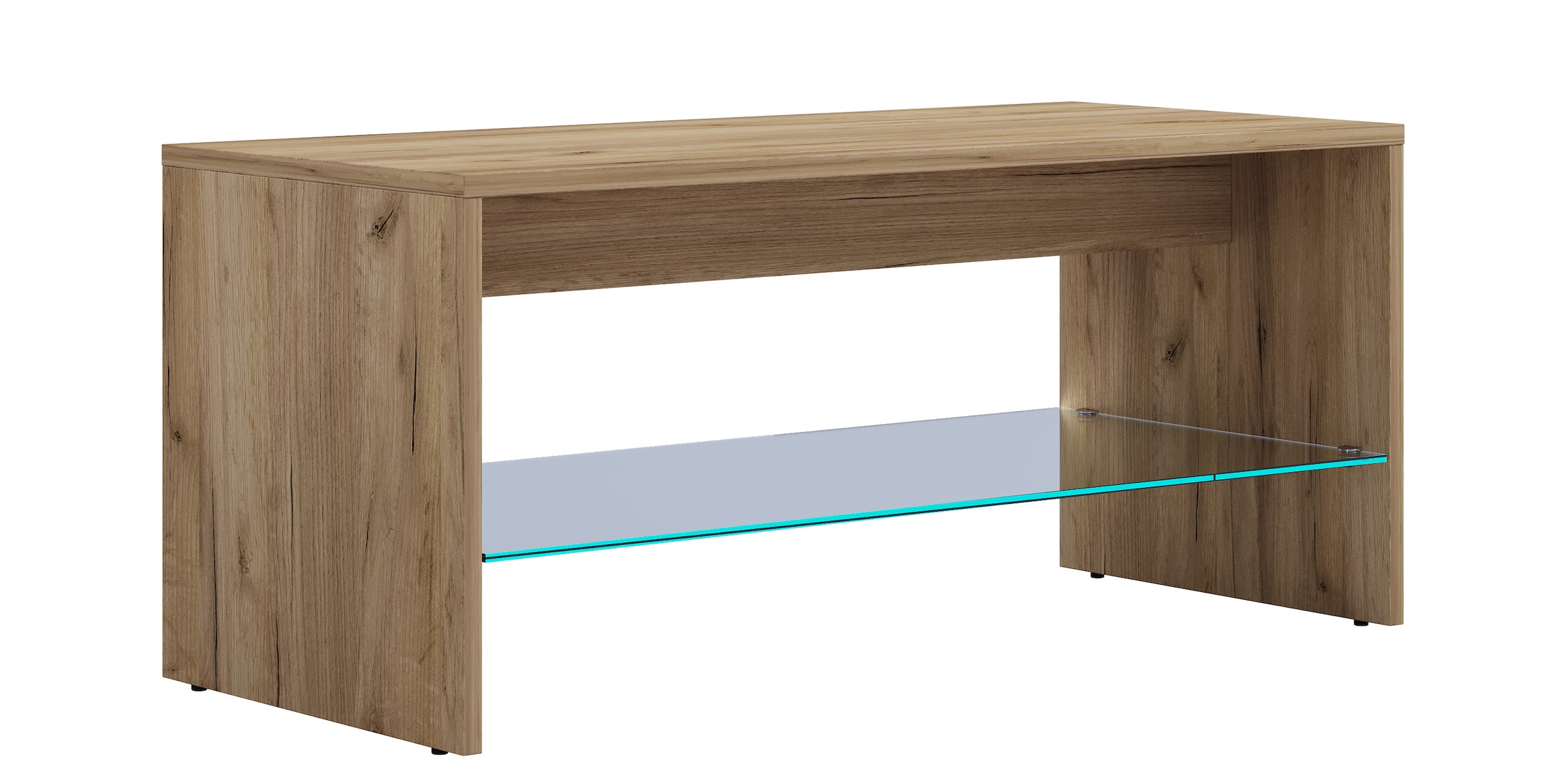 VCM Beistelltisch »Holz Sofatisch Couchtisch Glas Wisal«