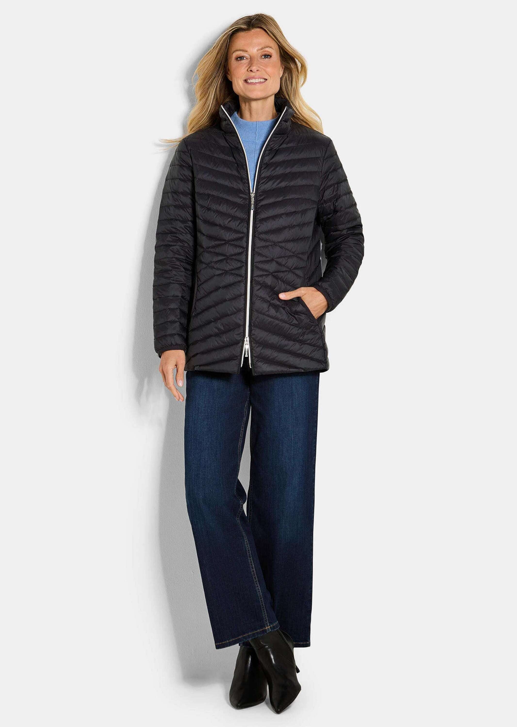 GOLDNER Steppjacke "Herbstjacke mit Daunen, Stehkragen" 2-Wege RV günstig online kaufen