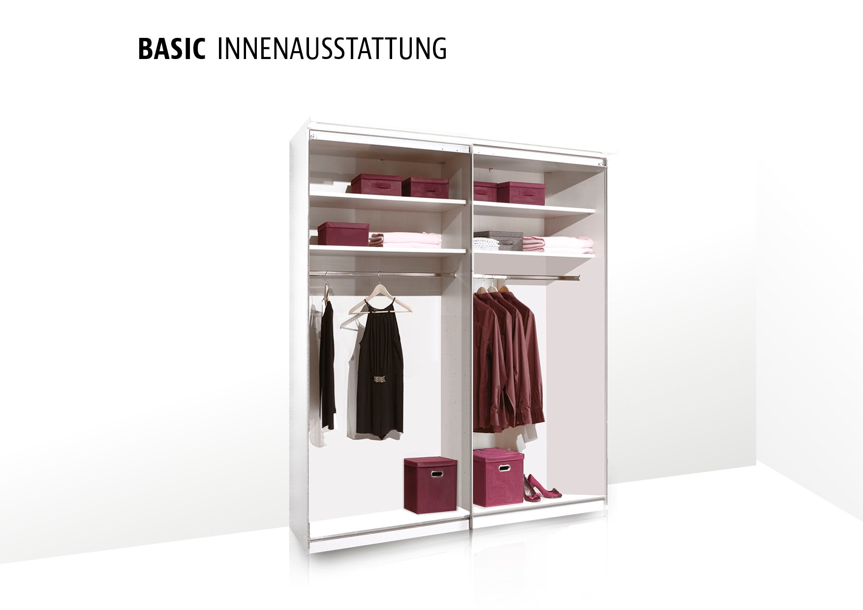 STAUD Schwebetürenschrank »Sinfonie Plus, edles Design in hochwertiger Qualität, Made in Germany«, In vier verschiedenen Ausstattungsvarianten