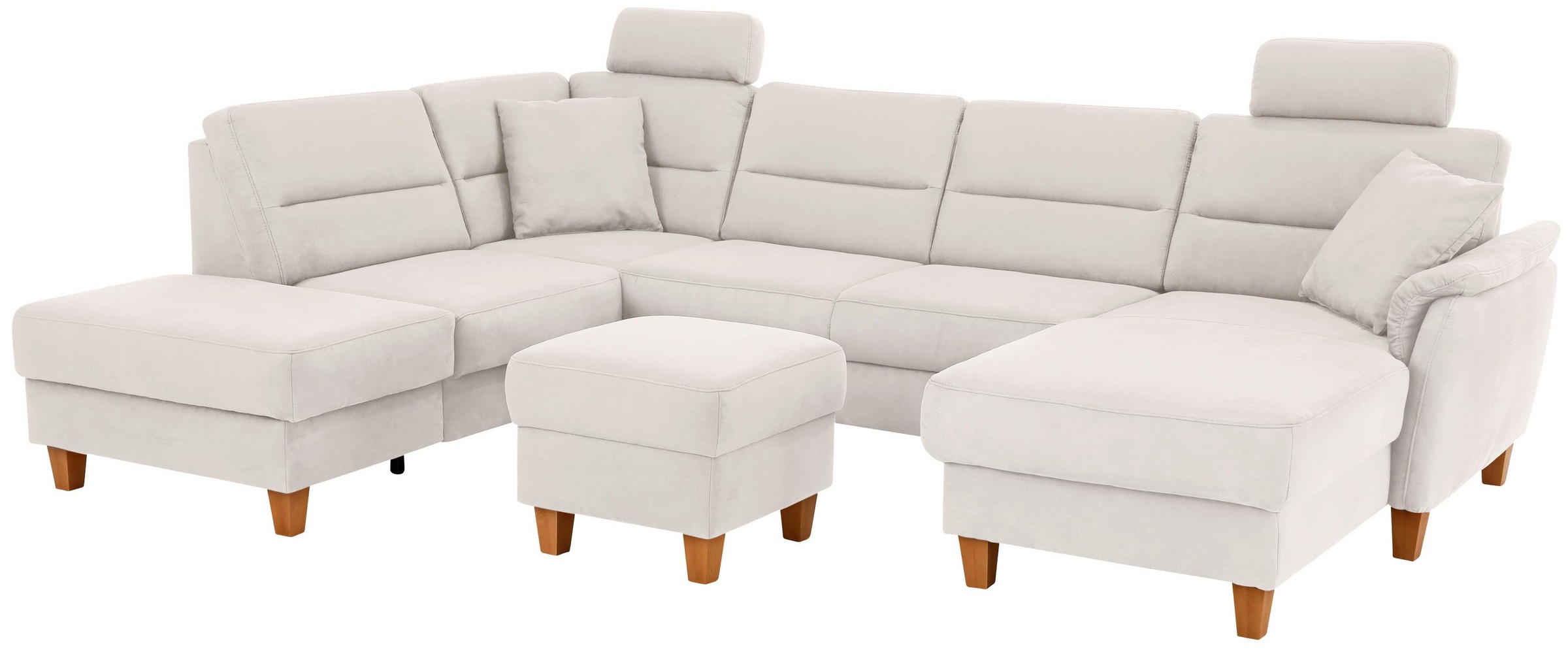 Home affaire Wohnlandschaft "Palmera U-Form, B: 308 cm" optional Bettfunkti günstig online kaufen