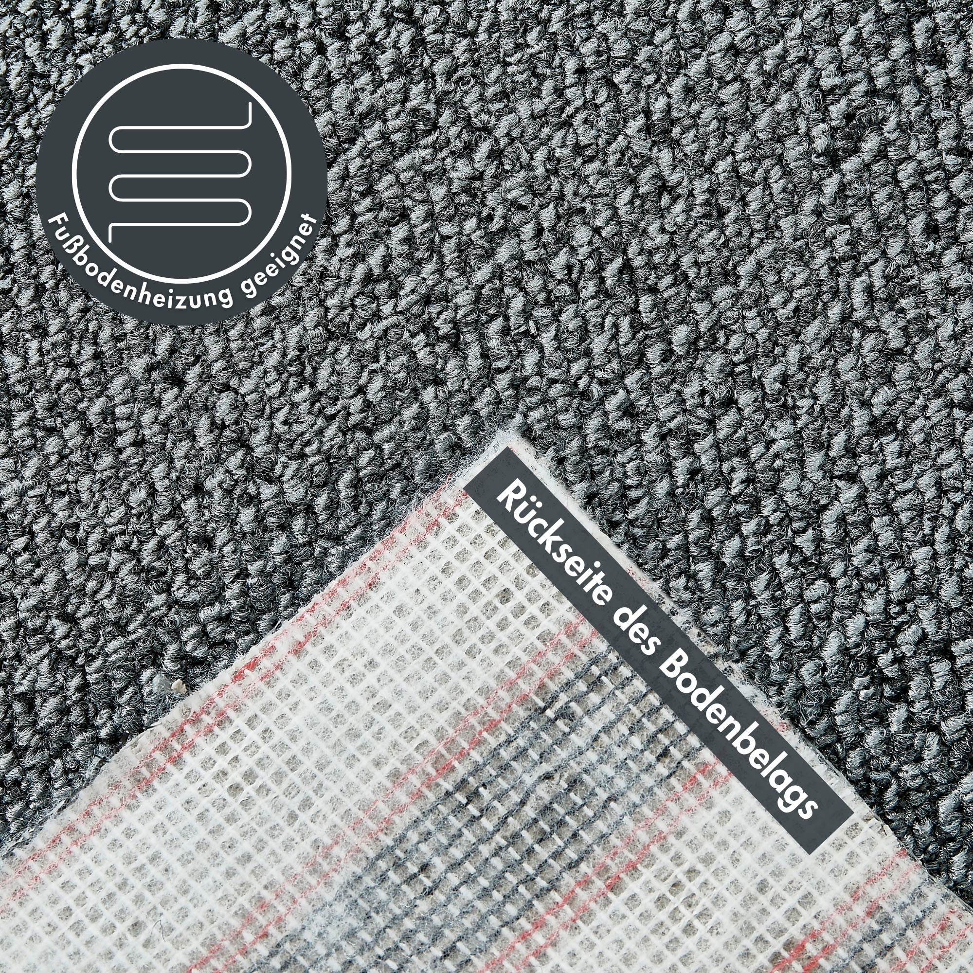 Andiamo Teppichboden »Tulsa, Schlinge, Made in Belgium«, rechteckig, 6 mm Höhe, meliert, Breite 400 cm oder 500 cm, strapazierfähig & pflegeleicht