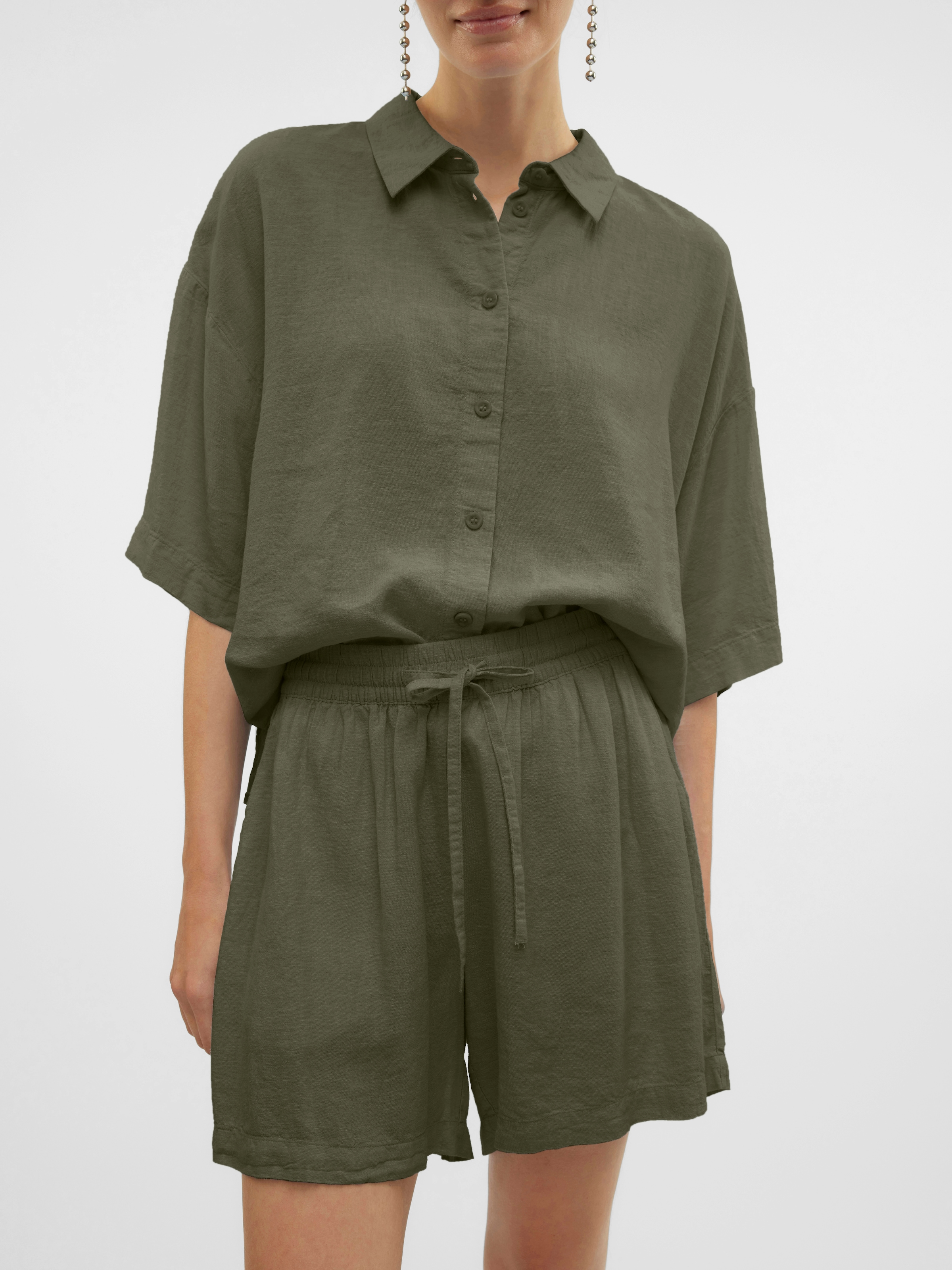 Vero Moda Shorts »VMLINN LINEN SHORTS WVN NOOS«, mit Leinen