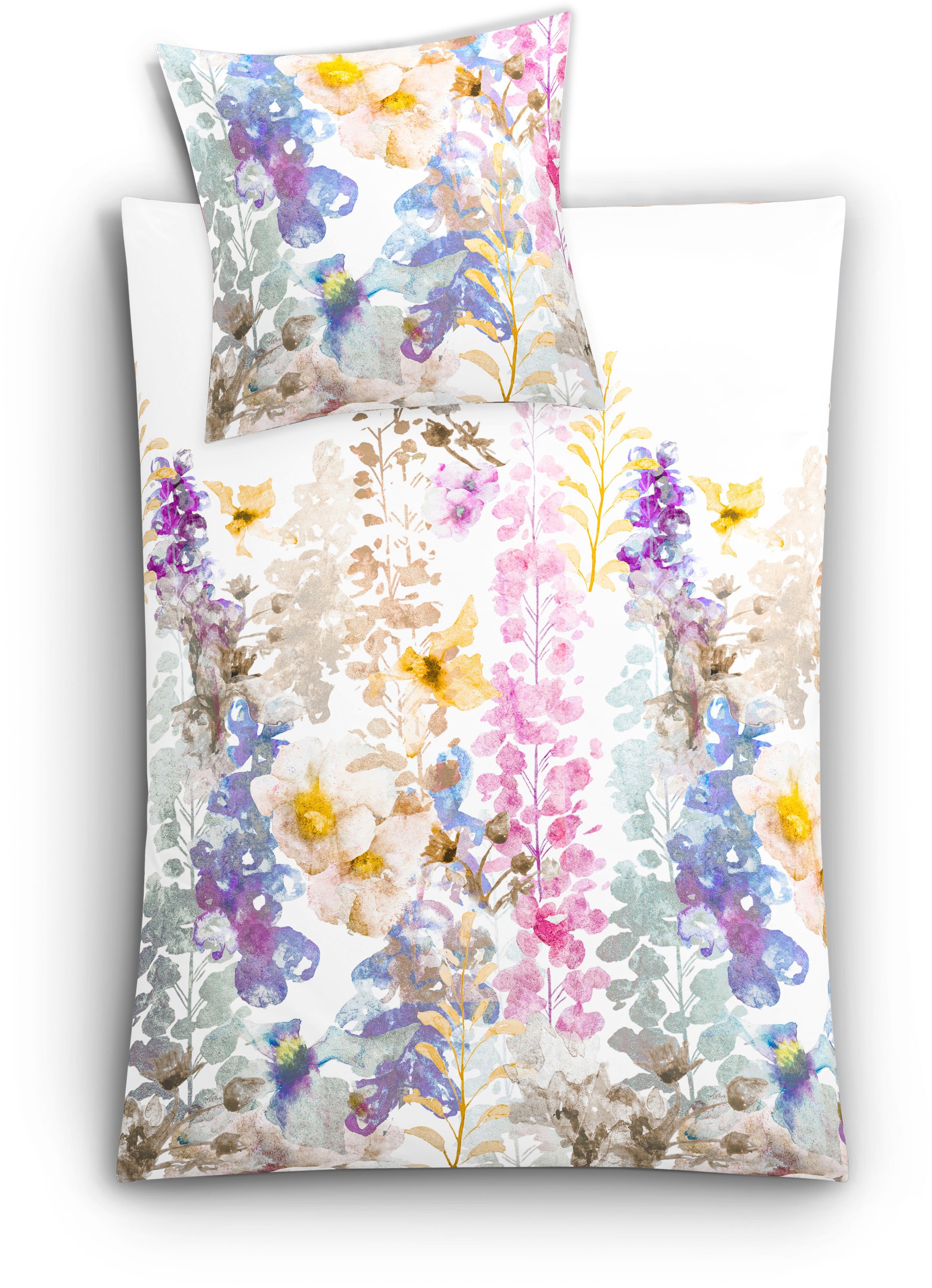 Kleine Wolke Bettwäsche "Alcea" 2 Stk. tlg. mit floralem Print günstig online kaufen