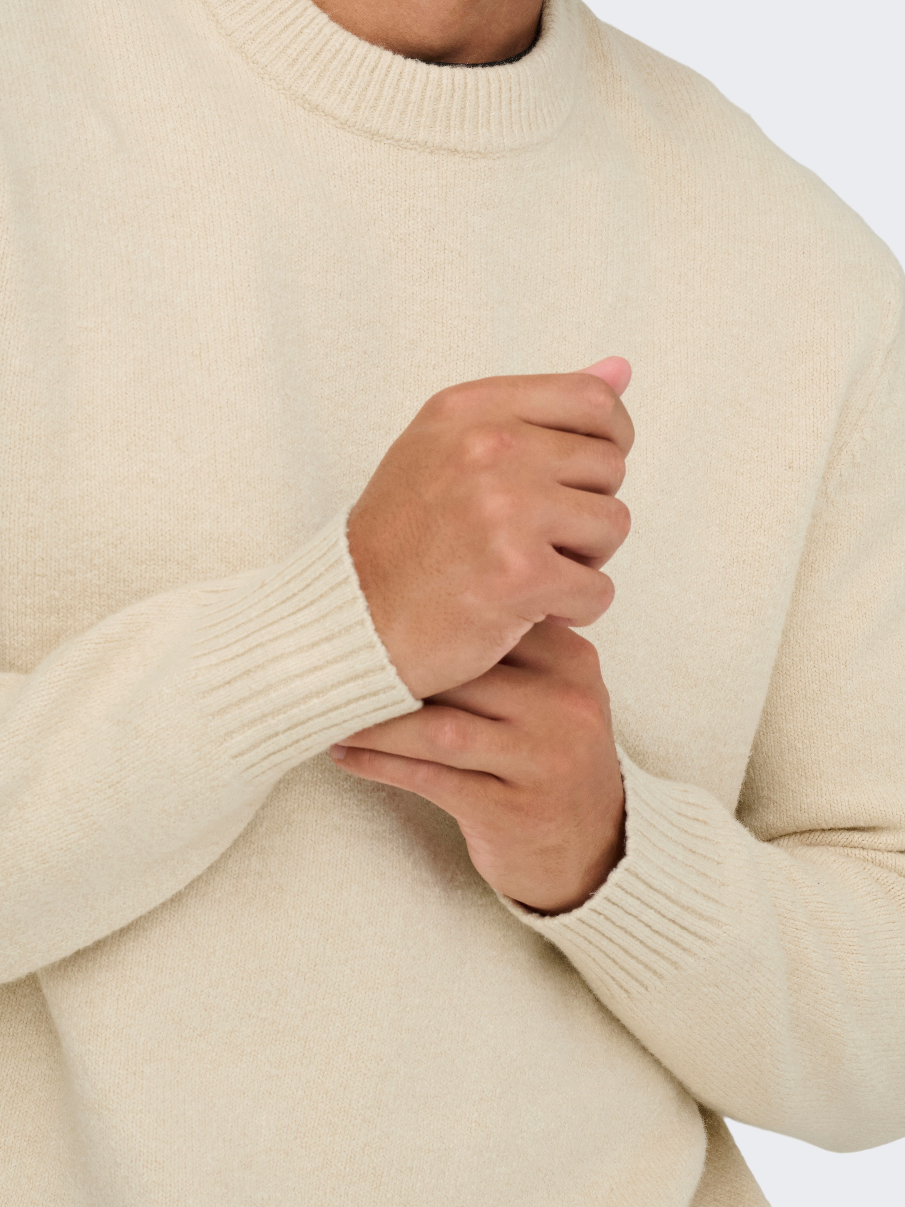 Thumbnail - ONLY & SONS Rundhalspullover "ONSJAMES RLX CREW KNIT" Baumwollmischung, relaxed fit