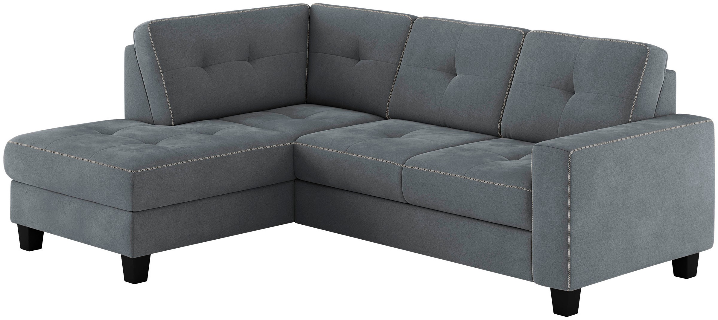 Places of Style Ecksofa »Varese«, wahlweise mit Bettfunktion und Bettkasten
