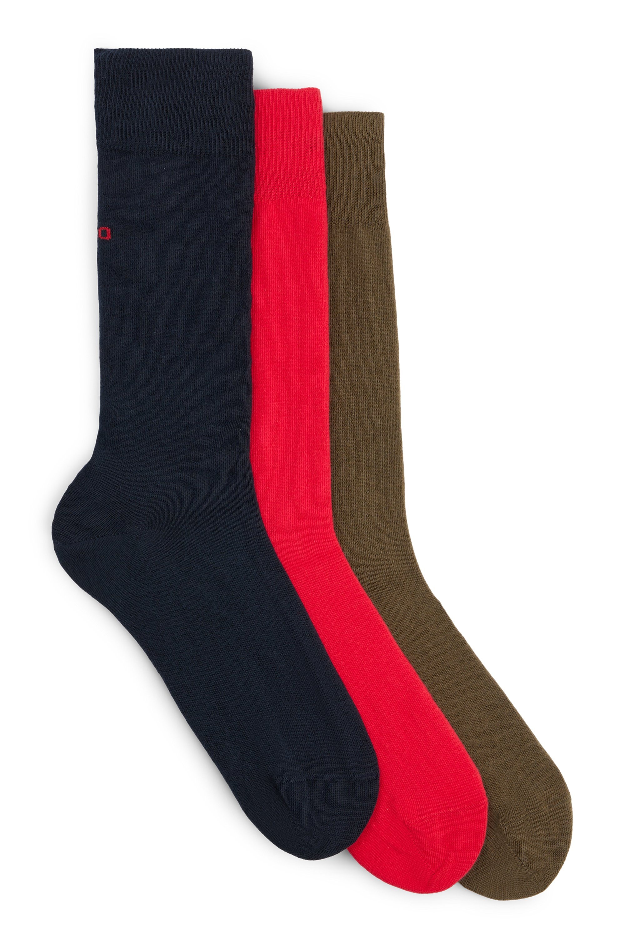HUGO Underwear Businesssocken »3P RS UNI CC«, (Packung, 3 Paar, 3er Pack), mit kontrastfarbenen HUGO Logo-Schriftzug