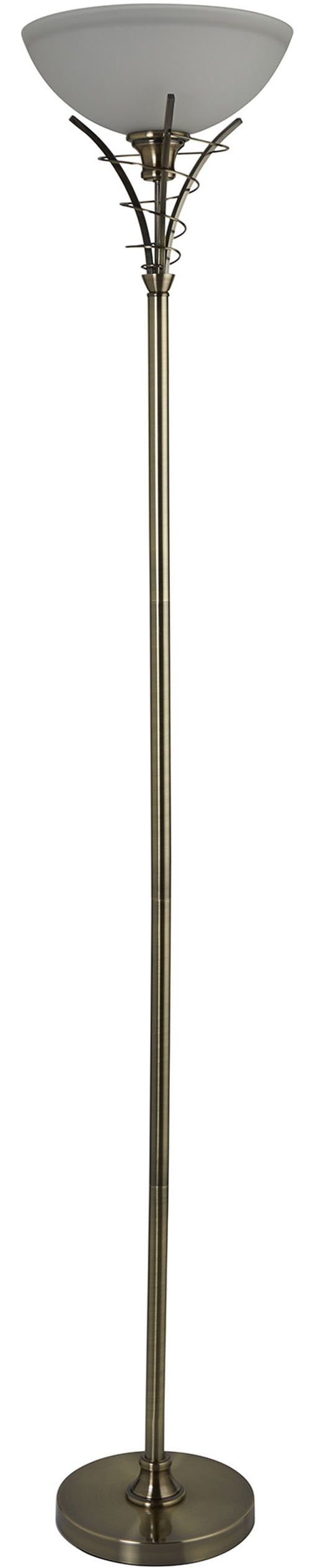 Searchlight Stehlampe »Linea Stehleuchte - Antikes Messing und Glas« E27 1 Stk.