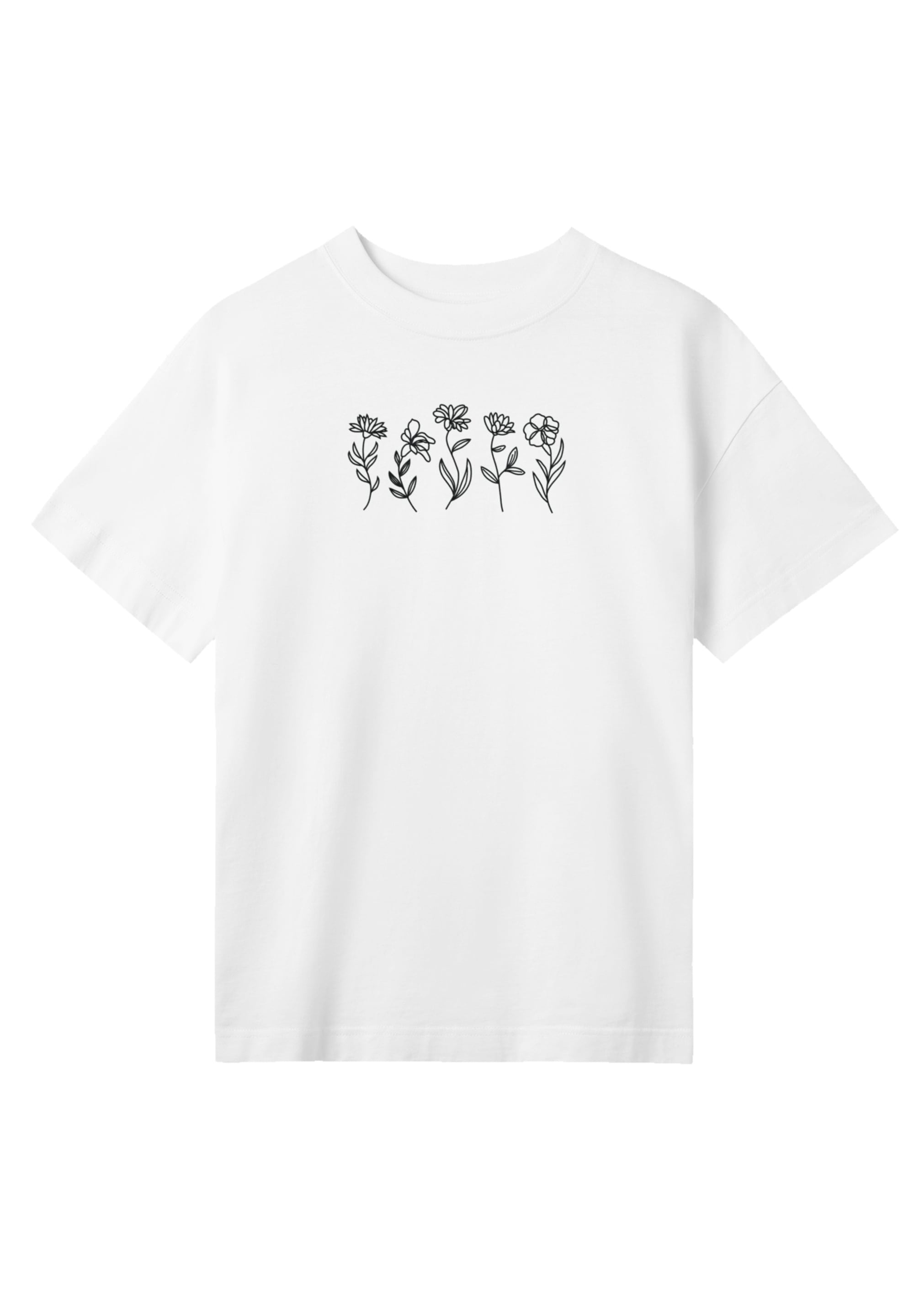 F4NT4STIC T-Shirt »Wildflower Minimalistic Bestickt«, Premium Qualität