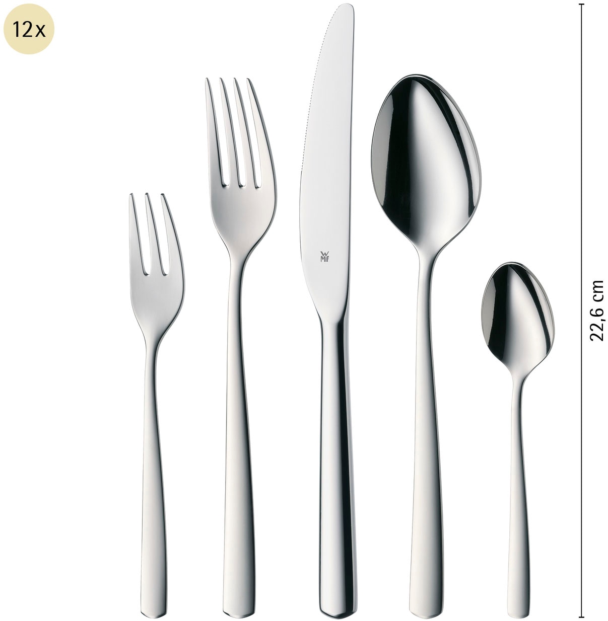 WMF Besteck-Set »Boston«, (Set, 60 tlg.), poliert