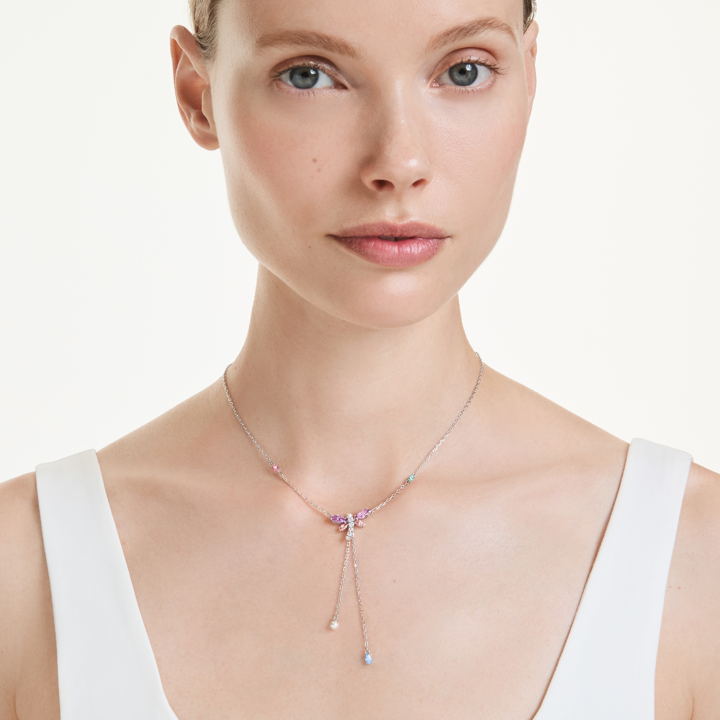 Swarovski Y-Kette »Schmuck Geschenk 2026 CAPSULE Halskette« mit Swarovski® Kristall, Zirkonia (synth.) - mit Swarovski® Perle