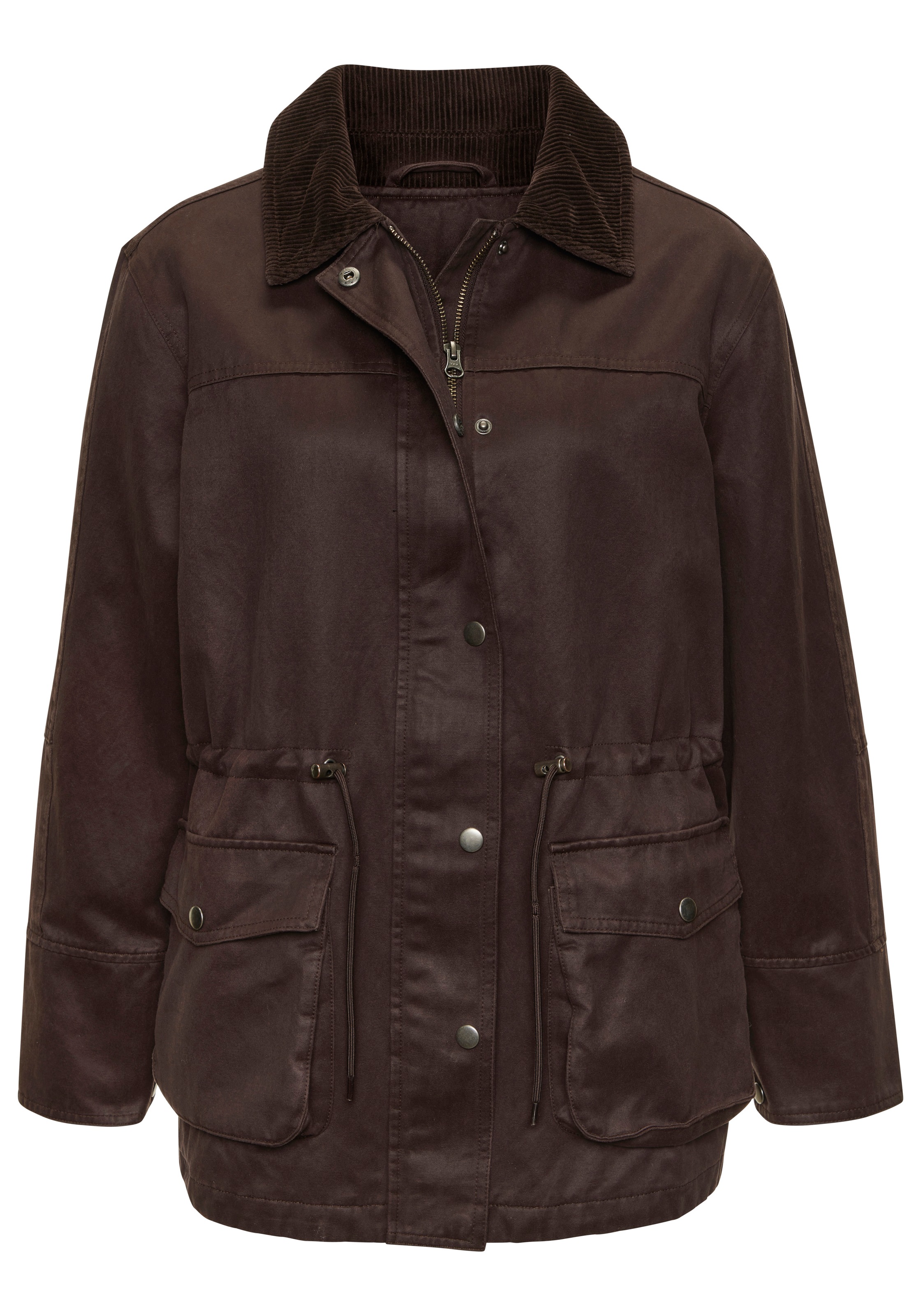 French Connection Canvasjacke in langer Form mit Kordkragen günstig online kaufen