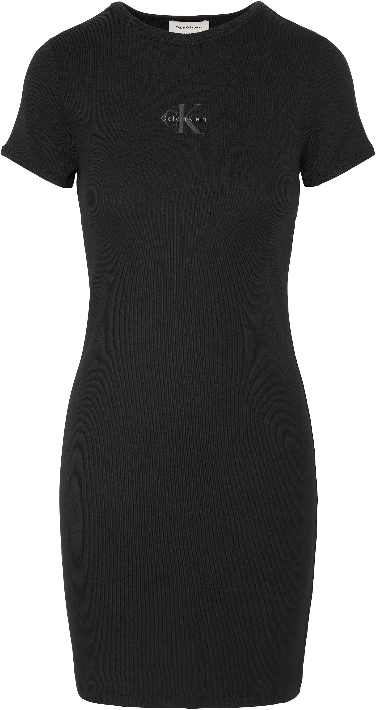 Calvin Klein Jeans Minikleid "MONOLOGO BABY RIB MINI DRESS" Ohne Tasche Fig günstig online kaufen