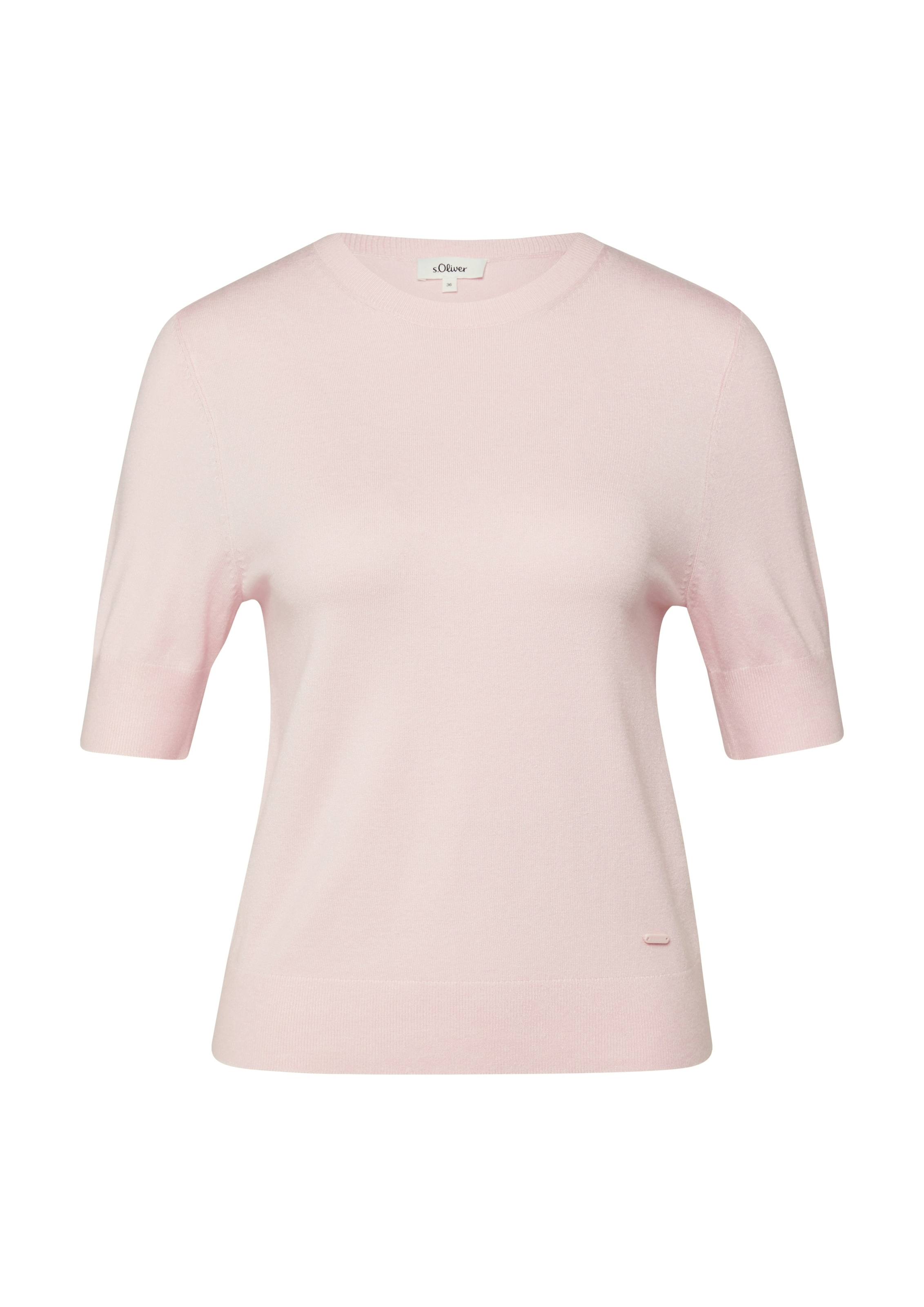 s.Oliver Strickpullover Halbarm-Strick mit Viskose