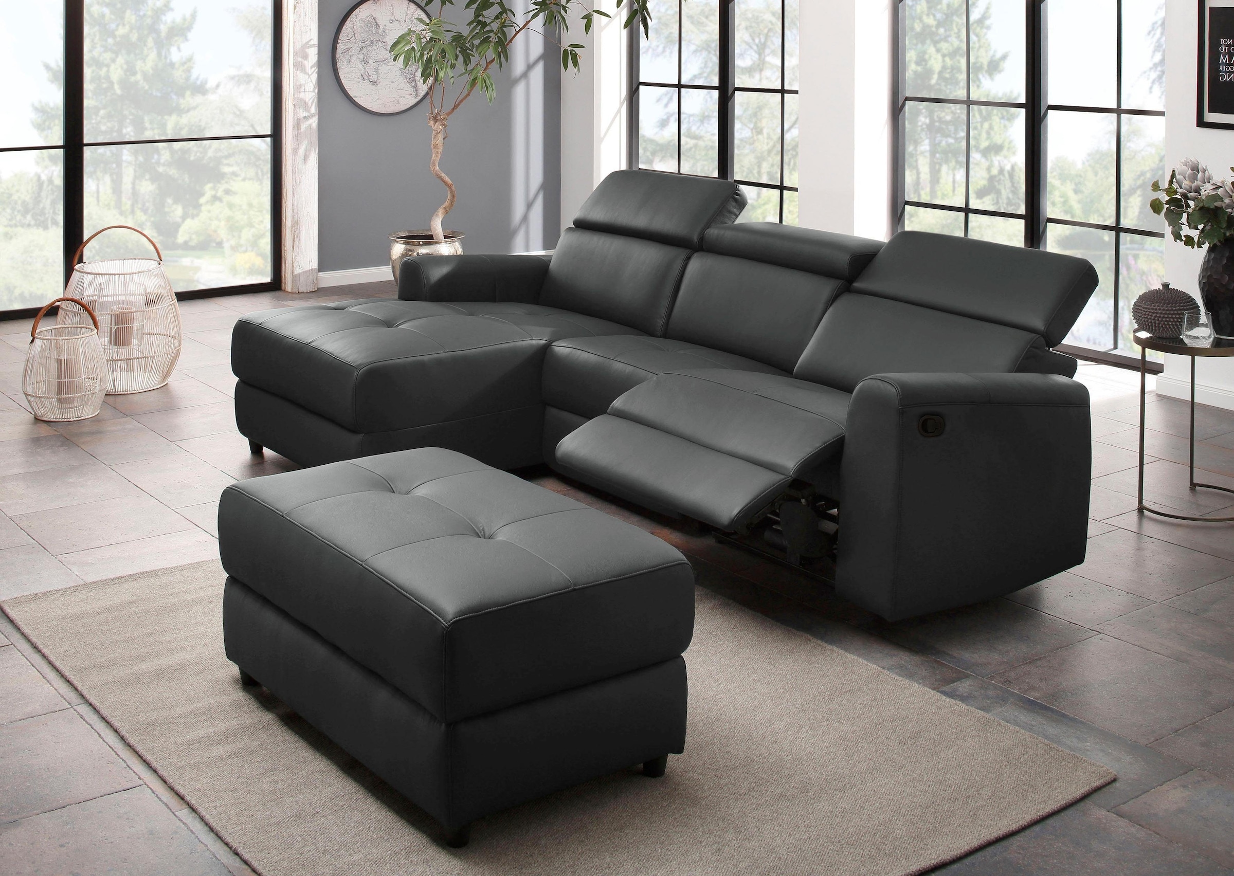 Home affaire Ecksofa »Sentrano, L-Form,«, 275 cm, man. o. elektr. Relaxfunktion und USB/Kopfverstellung