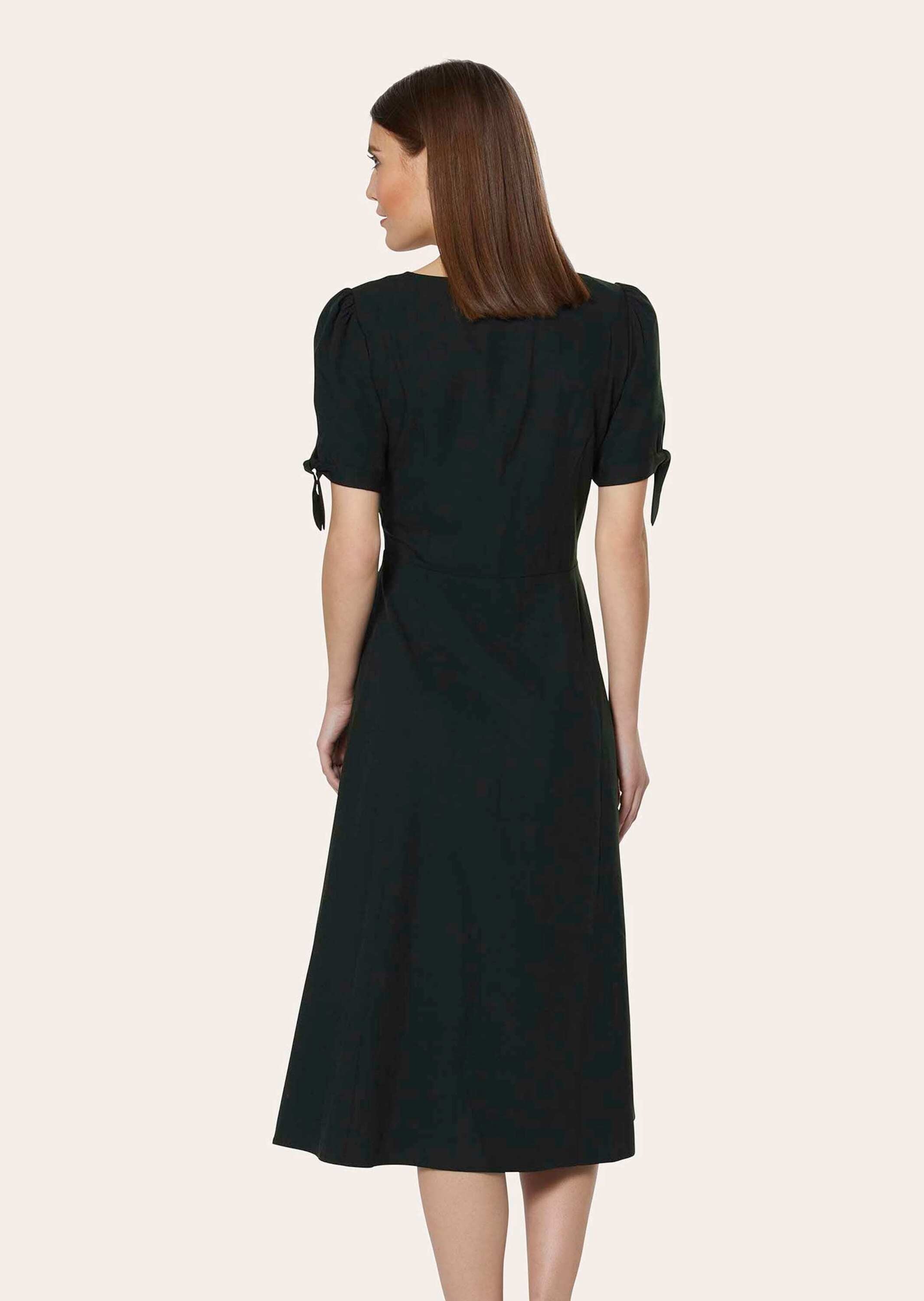 MADELEINE Schwarzes Viskose-Midikleid Gr. 38 3