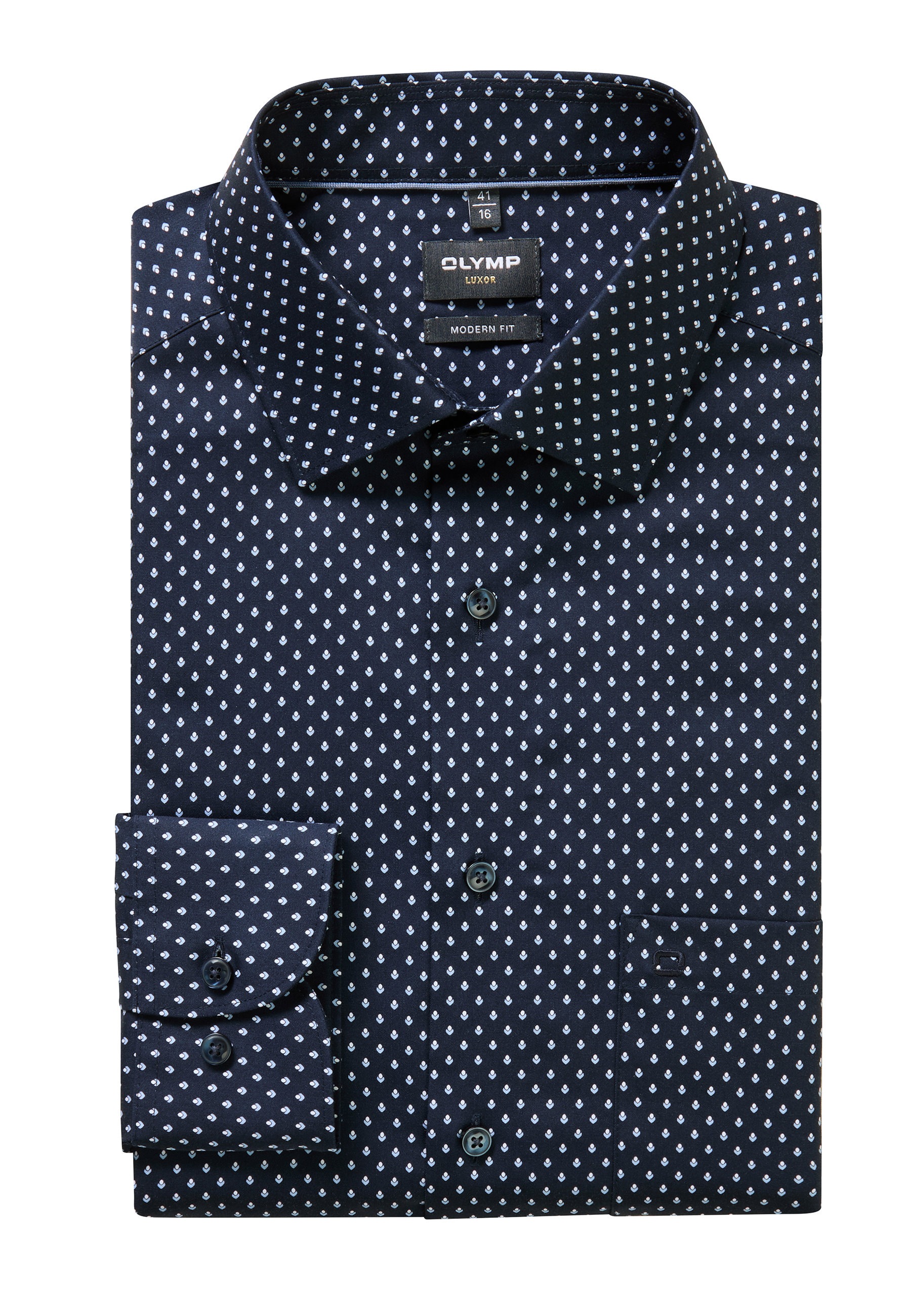 OLYMP Luxor Modern Fit Shirt Navy 44 3