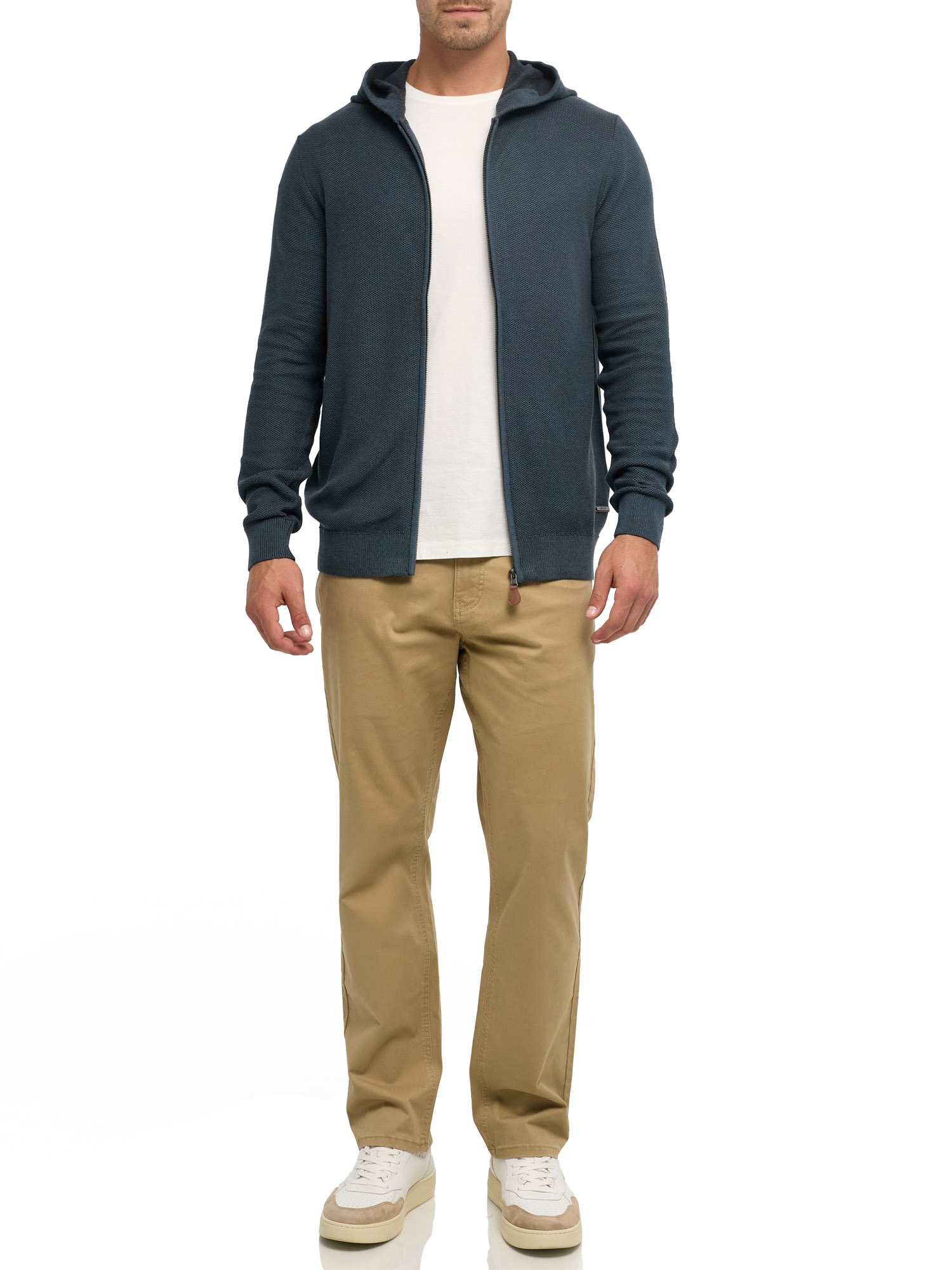 Indicode Kapuzenstrickjacke »INJexmon hoodie« Baumwolle, regular fit