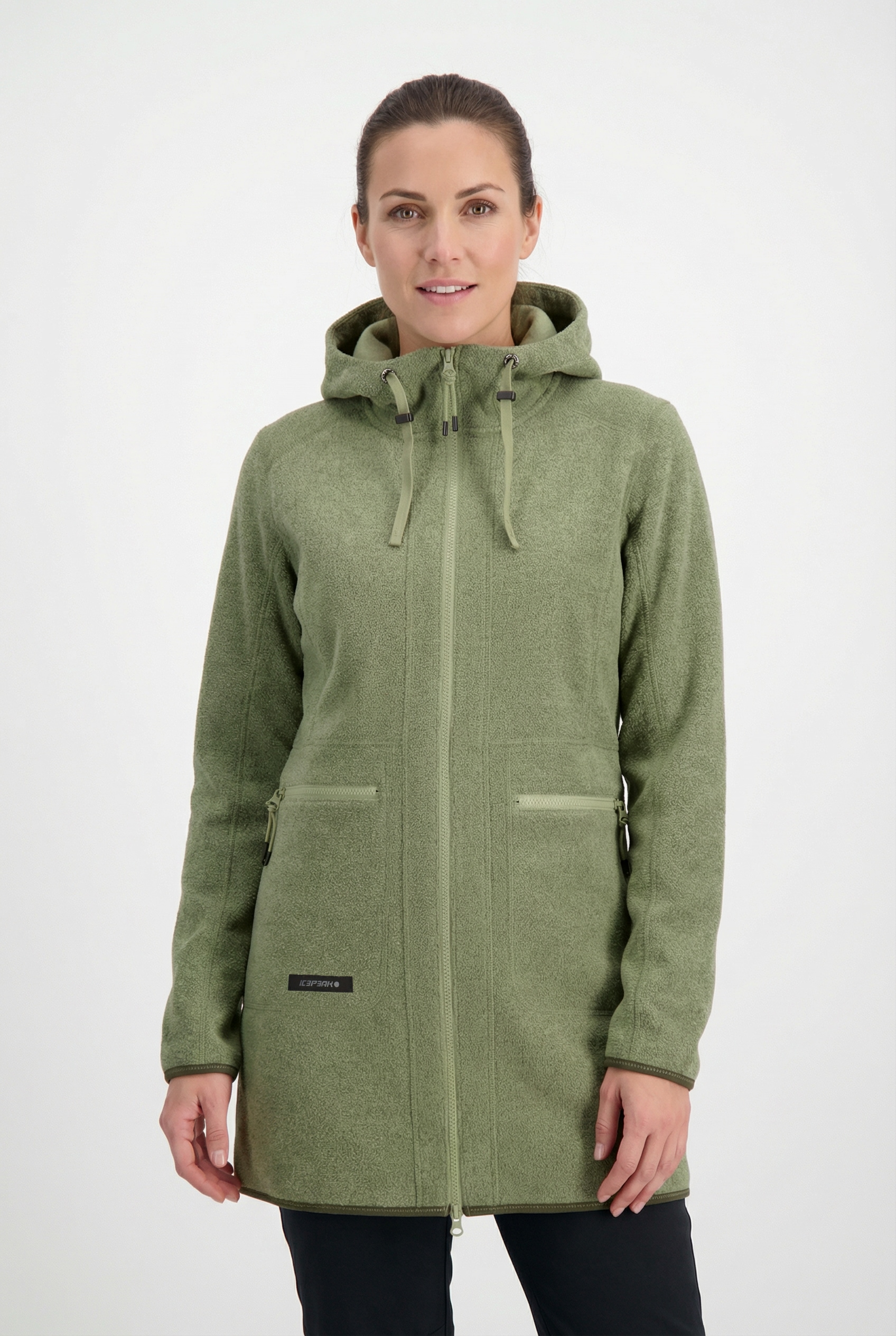 Icepeak Fleecejacke "AMES" mit Kapuze, in den Größen S bis XXL