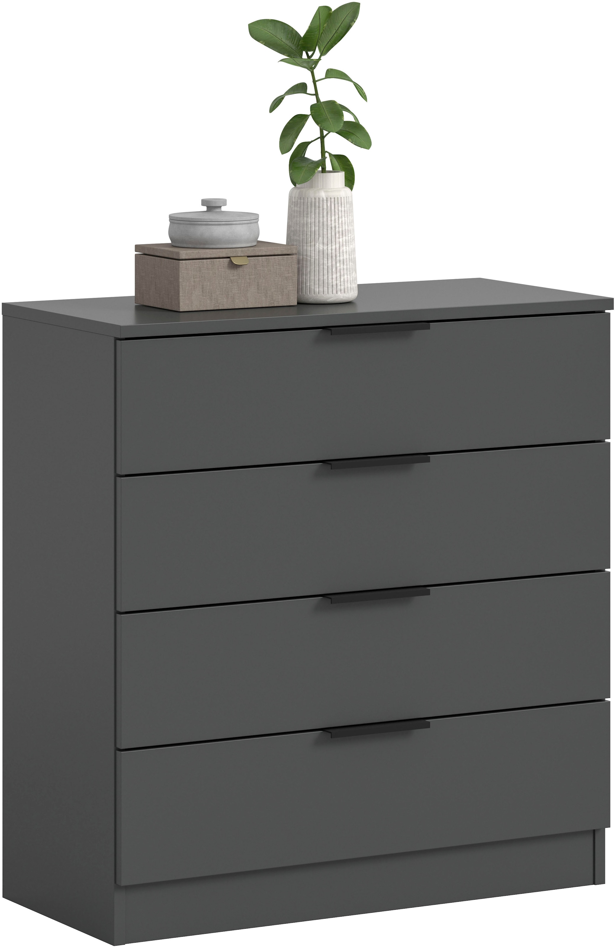 Kommode HOME AFFAIRE, B:74cm H:80cm T:35cmanthrazit, FSC-zertifizierter Holzwerkstoff, Schlafzimmer, Sideboards, "SKARDE, Breite 74 cm, 4