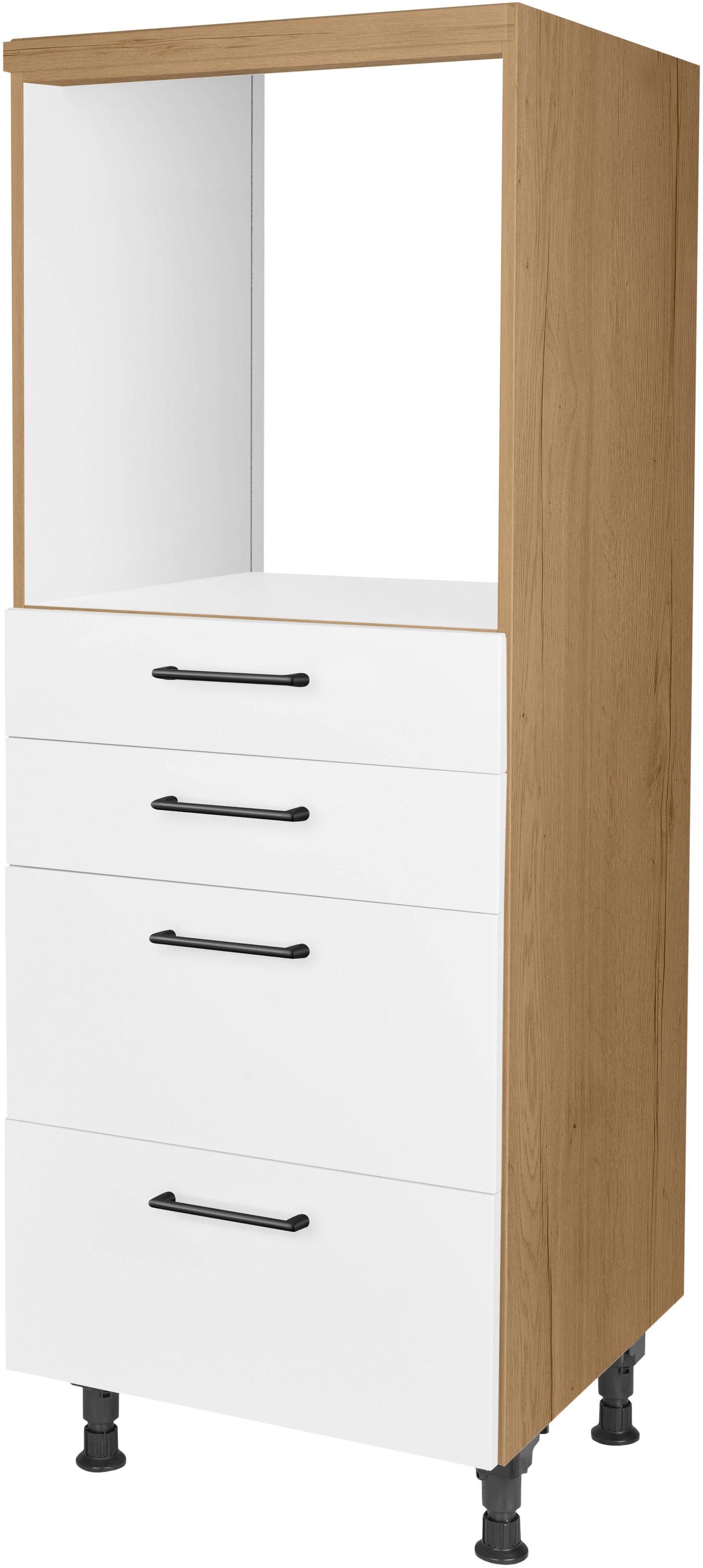 nobilia Herdumbauschrank ""MIAMI", mit Schubkästen und Auszügen," vormontiert, Breite/Höhe: 60/167,8 cm