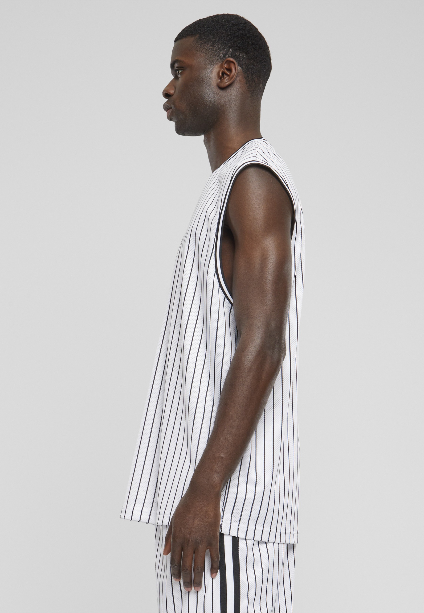 URBAN CLASSICS Tanktop »Urban Classics Striped Mesh Tanktop« 1 Stk.