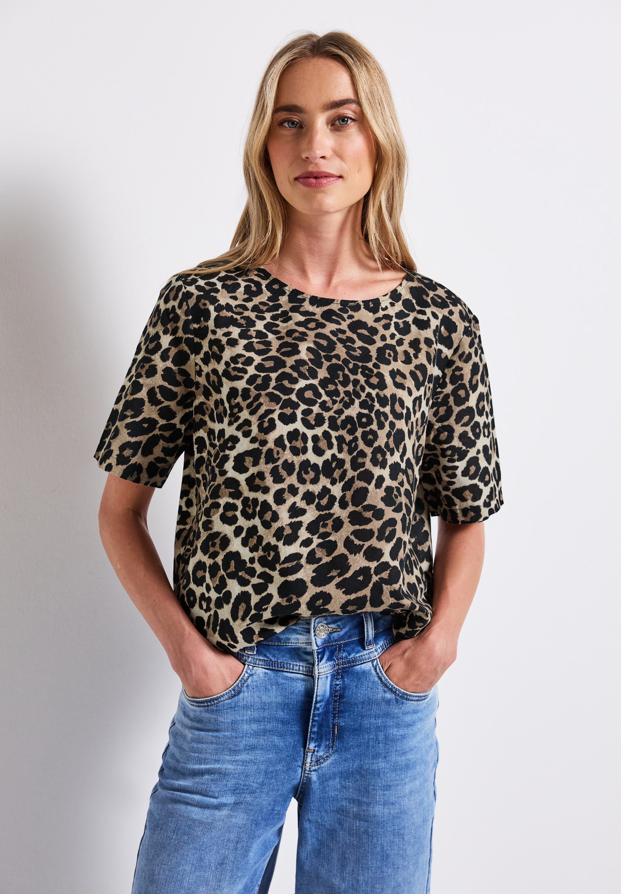 STREET ONE Shirtbluse, mit Tunnelzugsaum günstig online kaufen