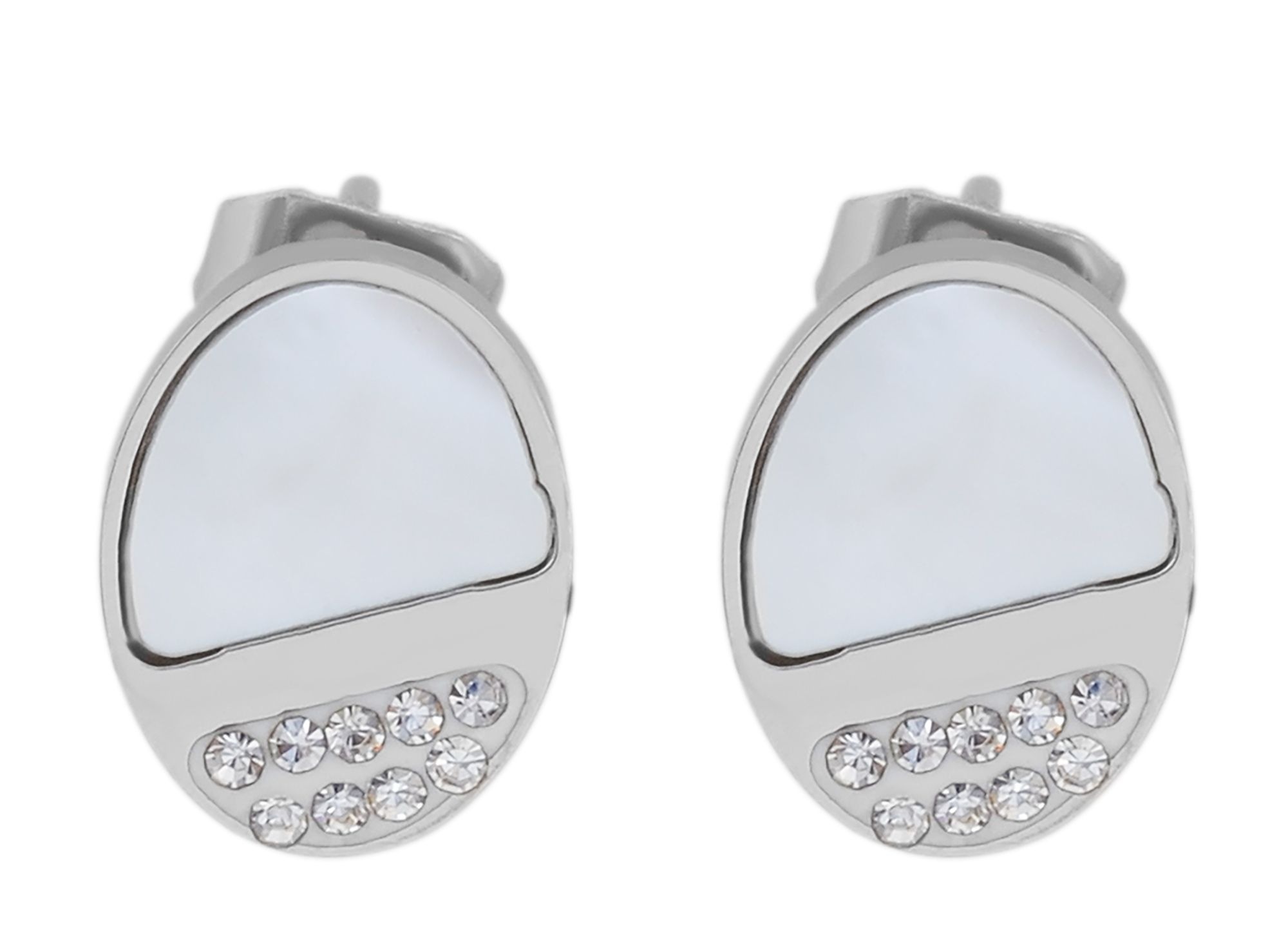 Paar Ohrhänger ADELIA´S "Damen Ohrringe – Ohrstecker aus Edelstahl mit Perlmutt", Damen, Gr. Damen, Edelstahl, silber, Ohrringe, Ideal als Geschenk für besondere Anlässe 2