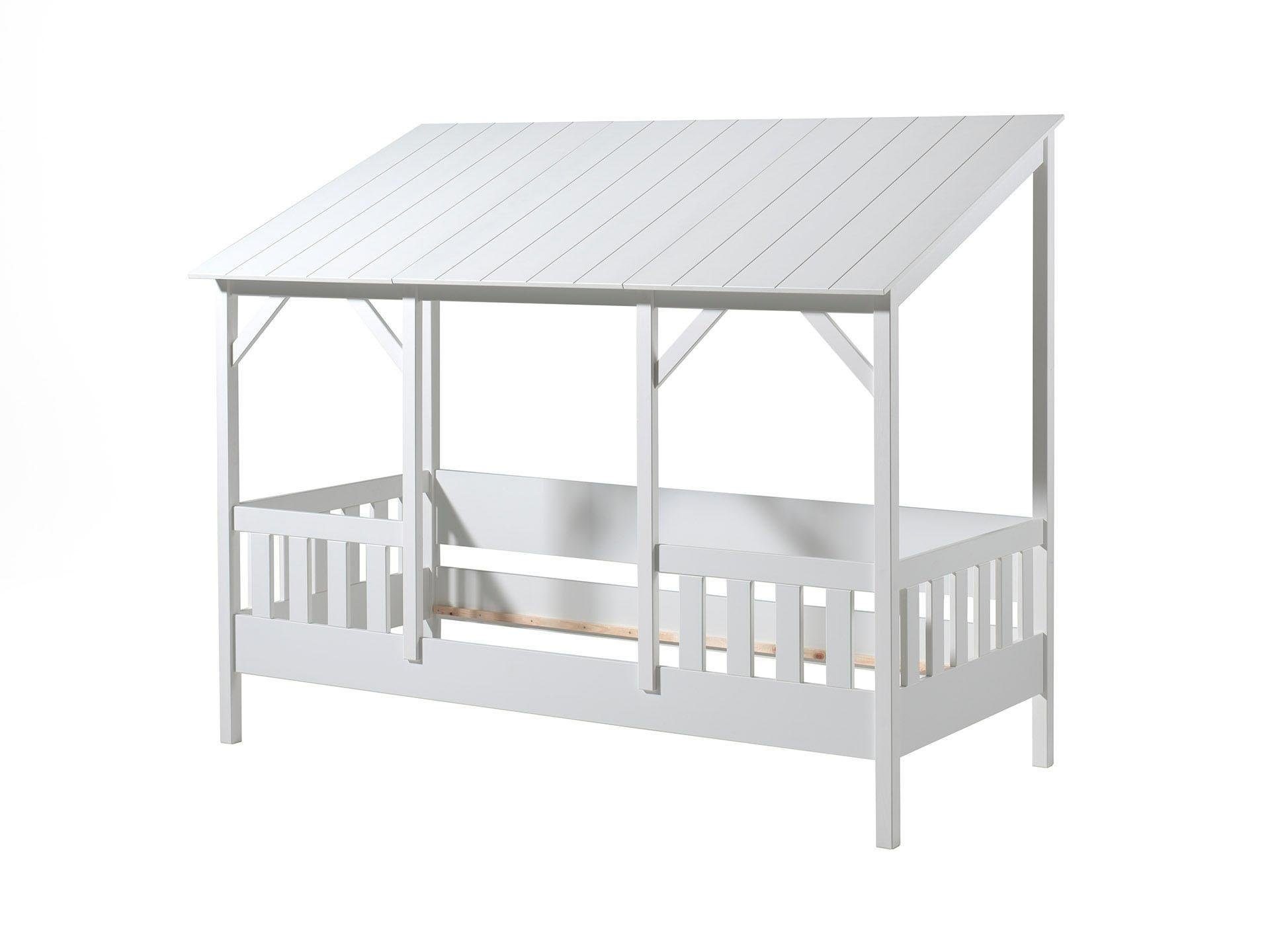 Vipack Kinderbett "Hausbett, aus MDF und Massivholz, Dach schwarz oder weiß günstig online kaufen
