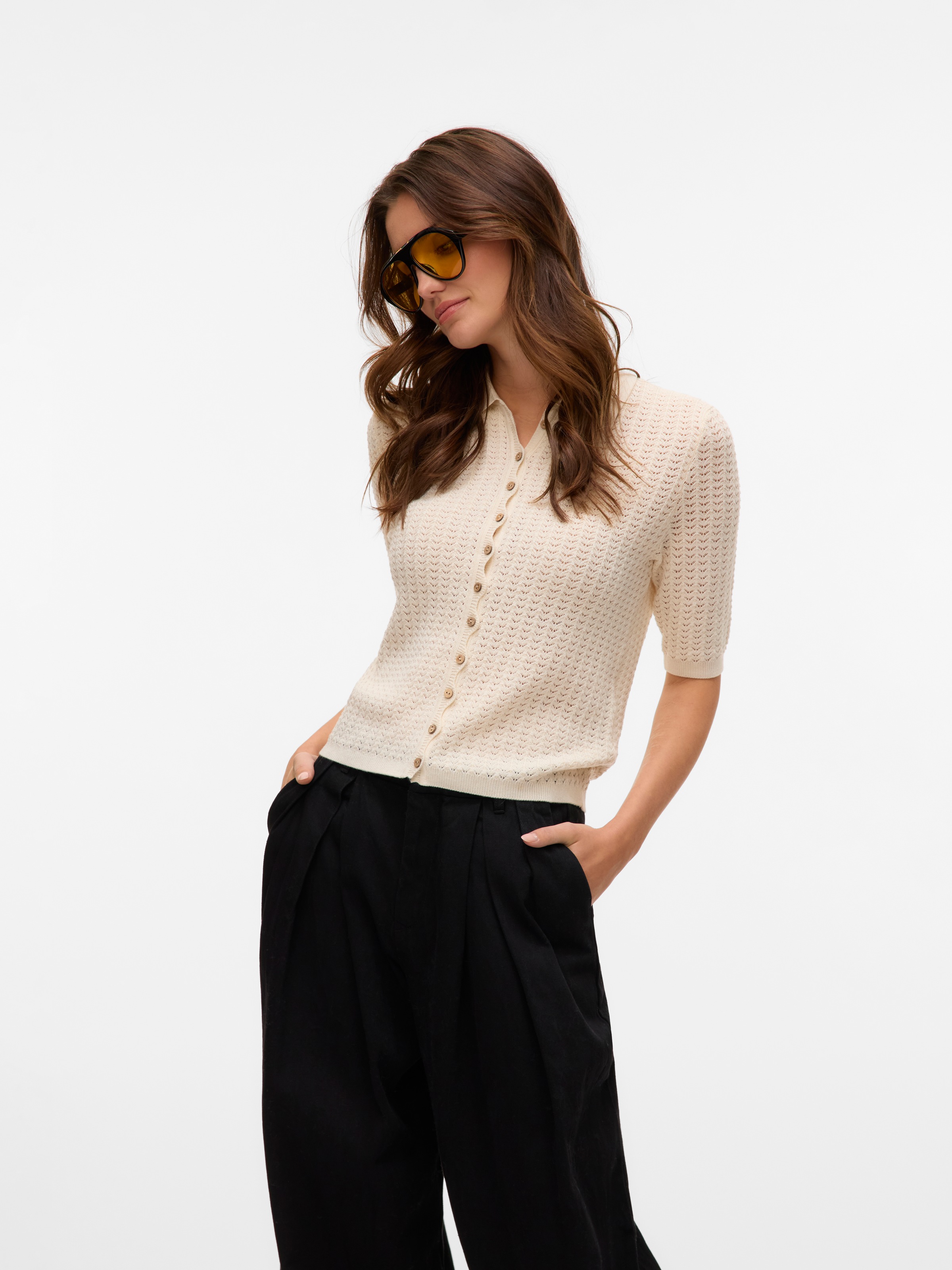 Vero Moda Strickjacke "VMPANAMA 2/4 KNIT CARDIGAN VMA NOOS", mit halbem Arm günstig online kaufen