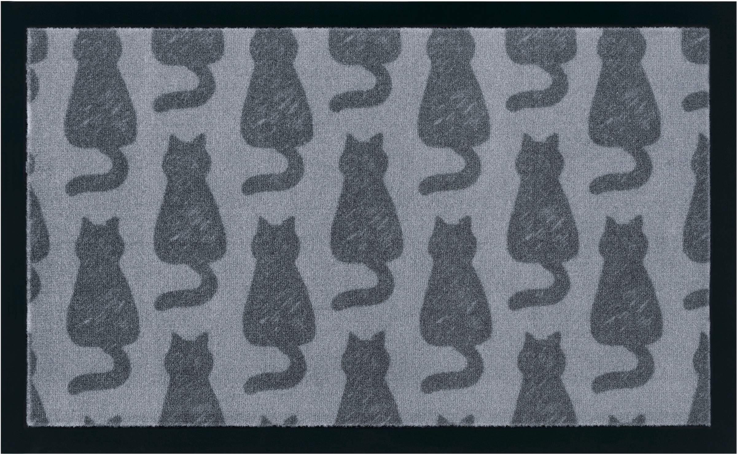 my home Fußmatte »Katzen, Türmatte«, rechteckig, 5 mm Höhe, Rutschfest, Tiermotiv, Cat, mit Spruch, Robust, Pflegeleicht, Waschbar