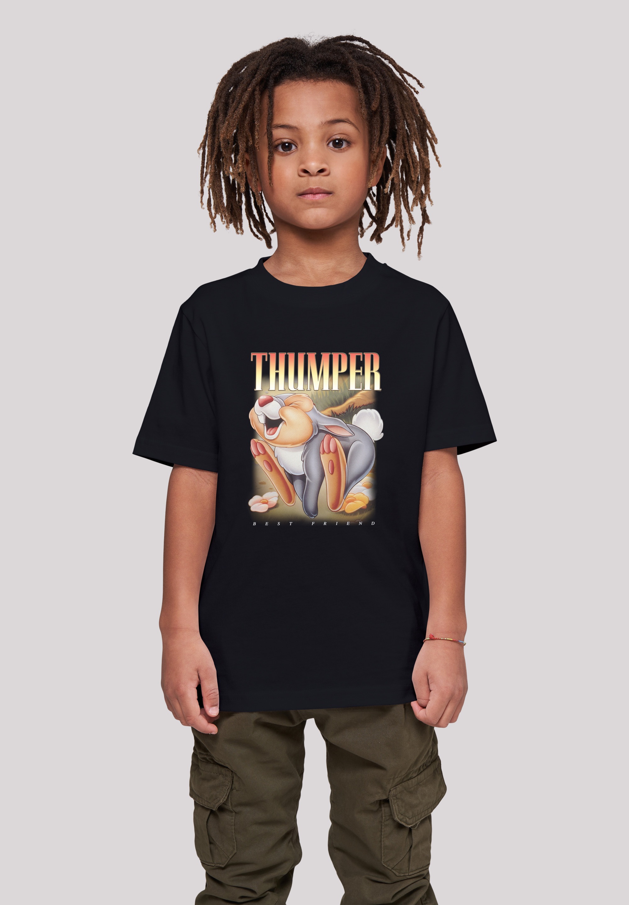 F4NT4STIC Kurzarmshirt »F4NT4STIC Kinder Bambi Thumper Montage with Kids Basic Tee«, (1 tlg.)