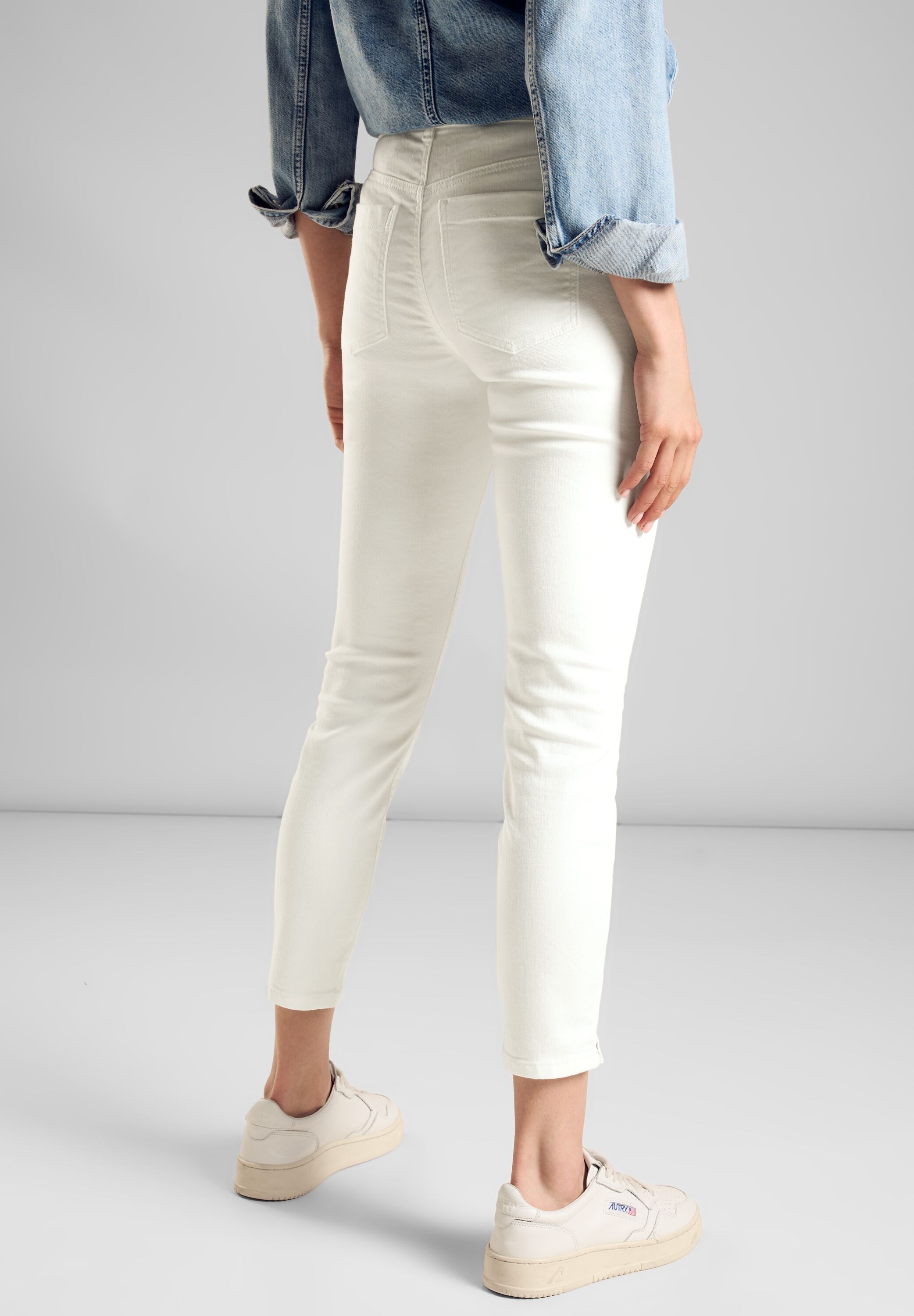 STREET ONE Siauri džinsai High Waist