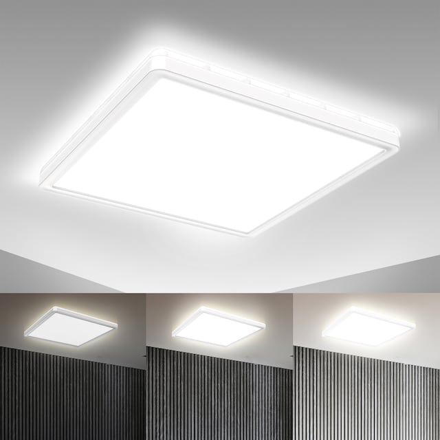 B.K.Licht LED Deckenleuchte, ultraflaches LED Panel, 18 Watt, 2.400 Lumen,  4.000 Kelvin, Inkl. Memoryfunktion | BAUR