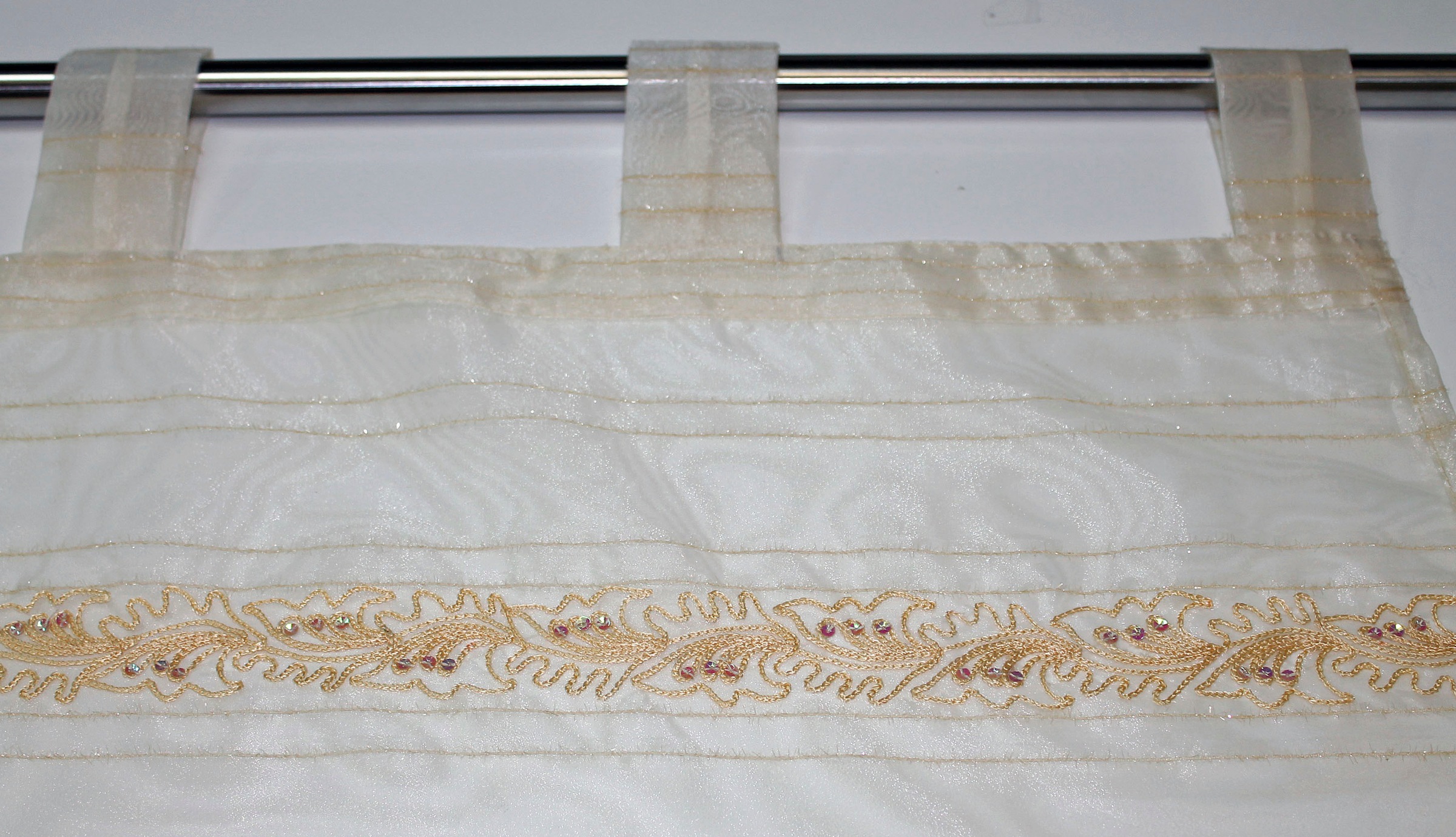HOSSNER - ART OF HOME DECO Gardine »Sihlsee«, (1 St.), Schlaufenschal im besonderen Design