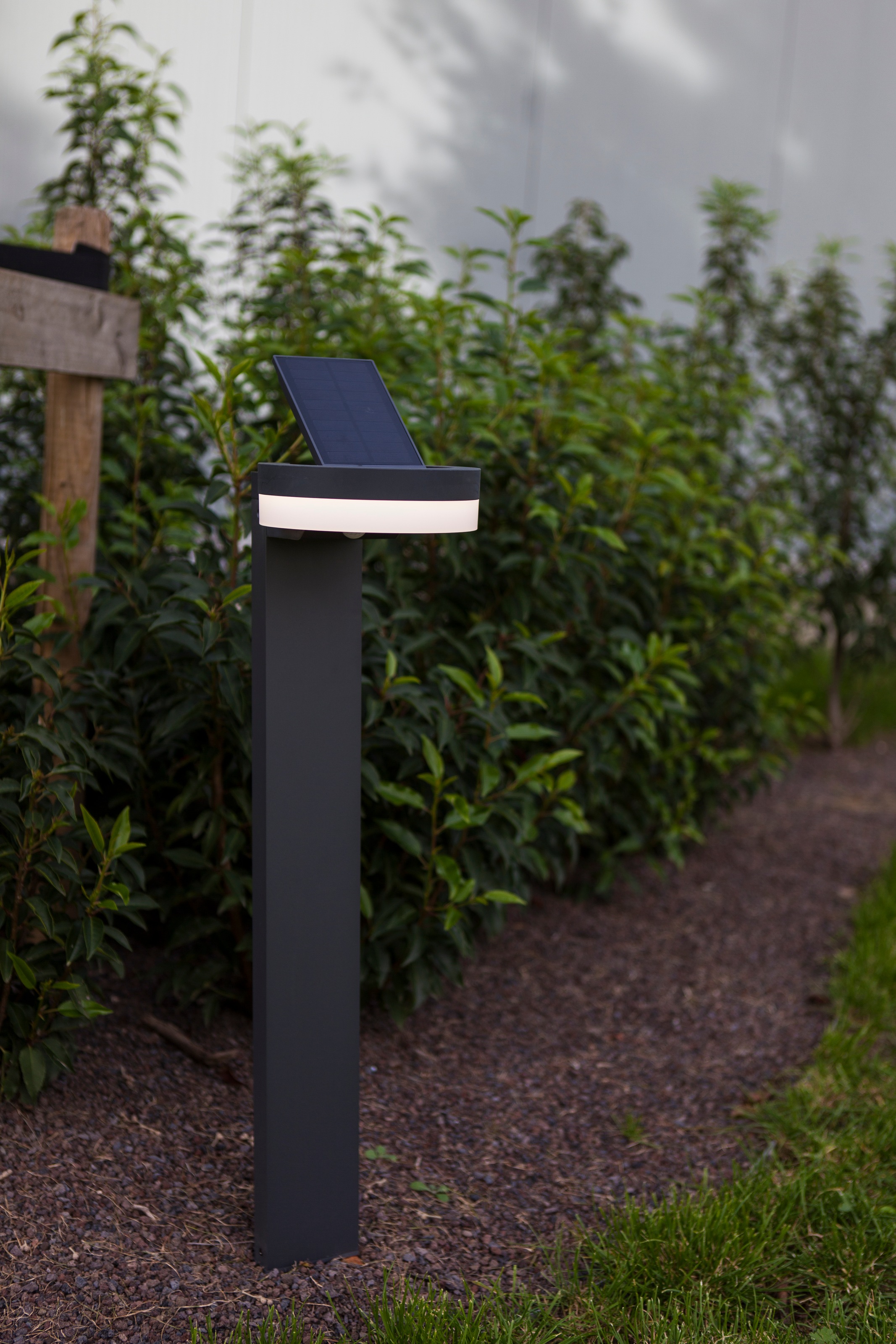 LUTEC LED Solarleuchte "LED-Solar-Aussenswegel. mit BWM RUNDA", 1 flammig, günstig online kaufen