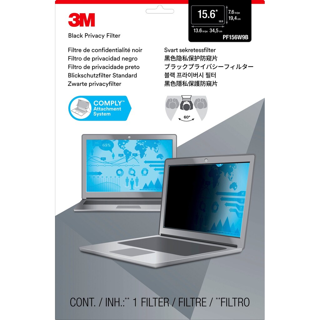 3M Schutzfolie »Blickschutzfilter für 15,6" Breitbild-Laptop«