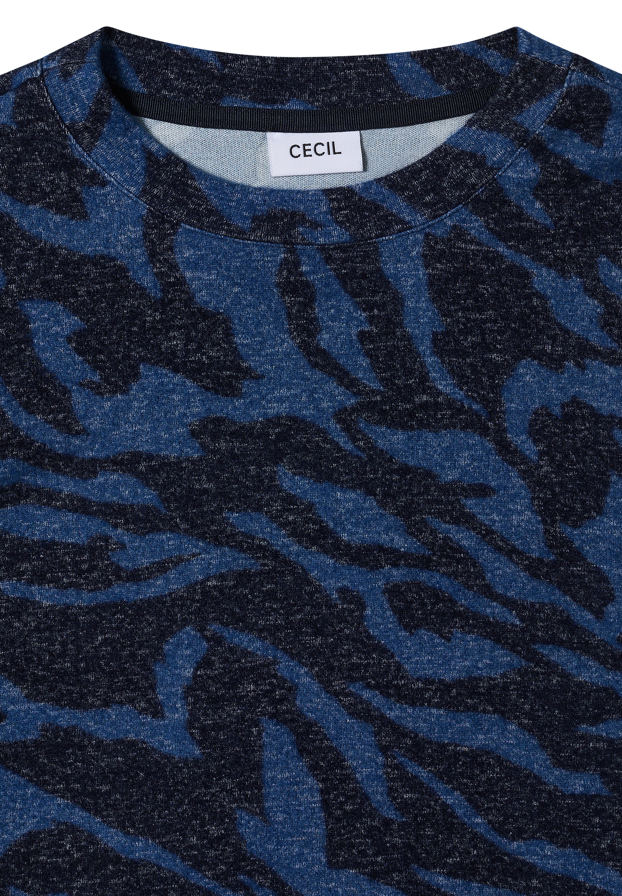 Cecil Langarmshirt, im Melange Look