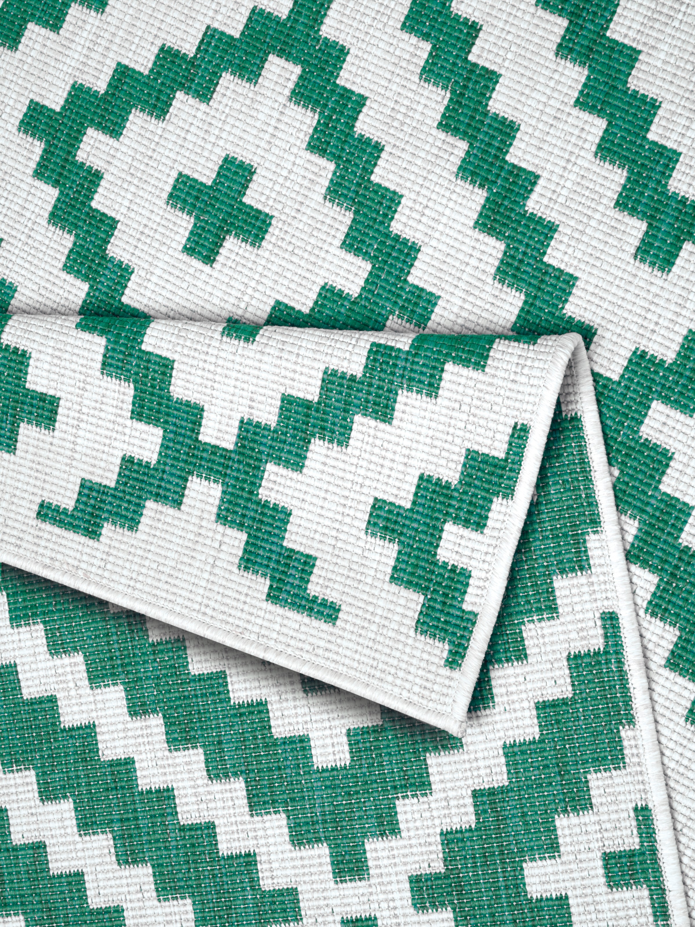 my home Teppich »Ronda Wendeteppich«, rechteckig, 5 mm Höhe, Sisal-Optik, Flachgewebe, In- und Outdoor, geometrisches Boho Design