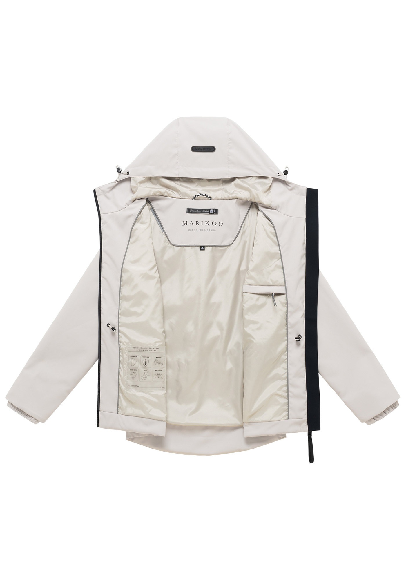 Marikoo Outdoorjacke »Katzilein« Leichte Übergangsjacke mit Kapuze und Kordelzug