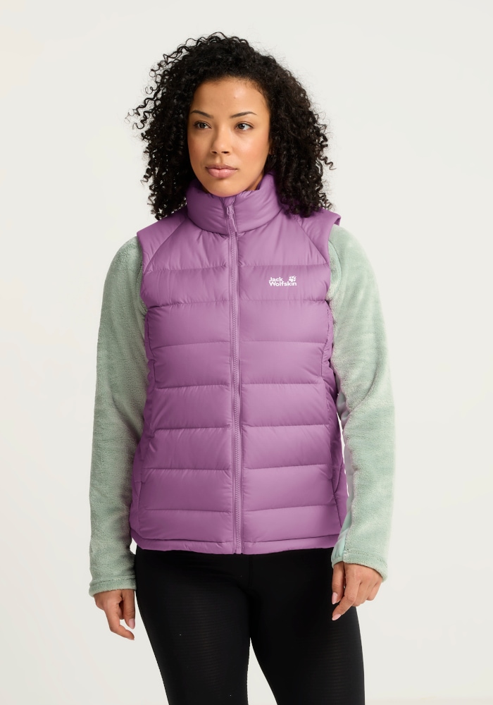 Jack Wolfskin Daunenweste "WILD PASS DOWN VEST W RDS" Daunenweste, warm, wind- und wasserabweisend