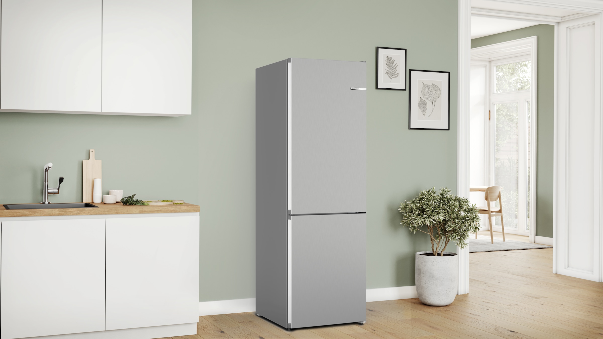 BOSCH Kühl-/Gefrierkombination Serie 4 »KGN362LBF«