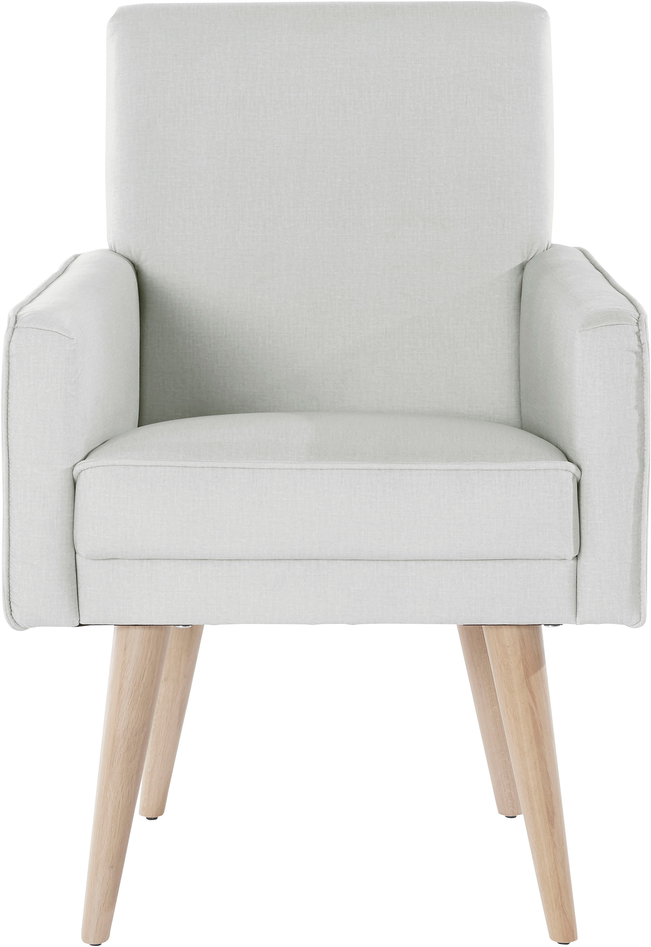 exxpo - sofa fashion Sessel »Lungo, Loungesessel mit moderner Kedernaht, bequem und elegant«, Breite 64 cm, hoher Holzfuß