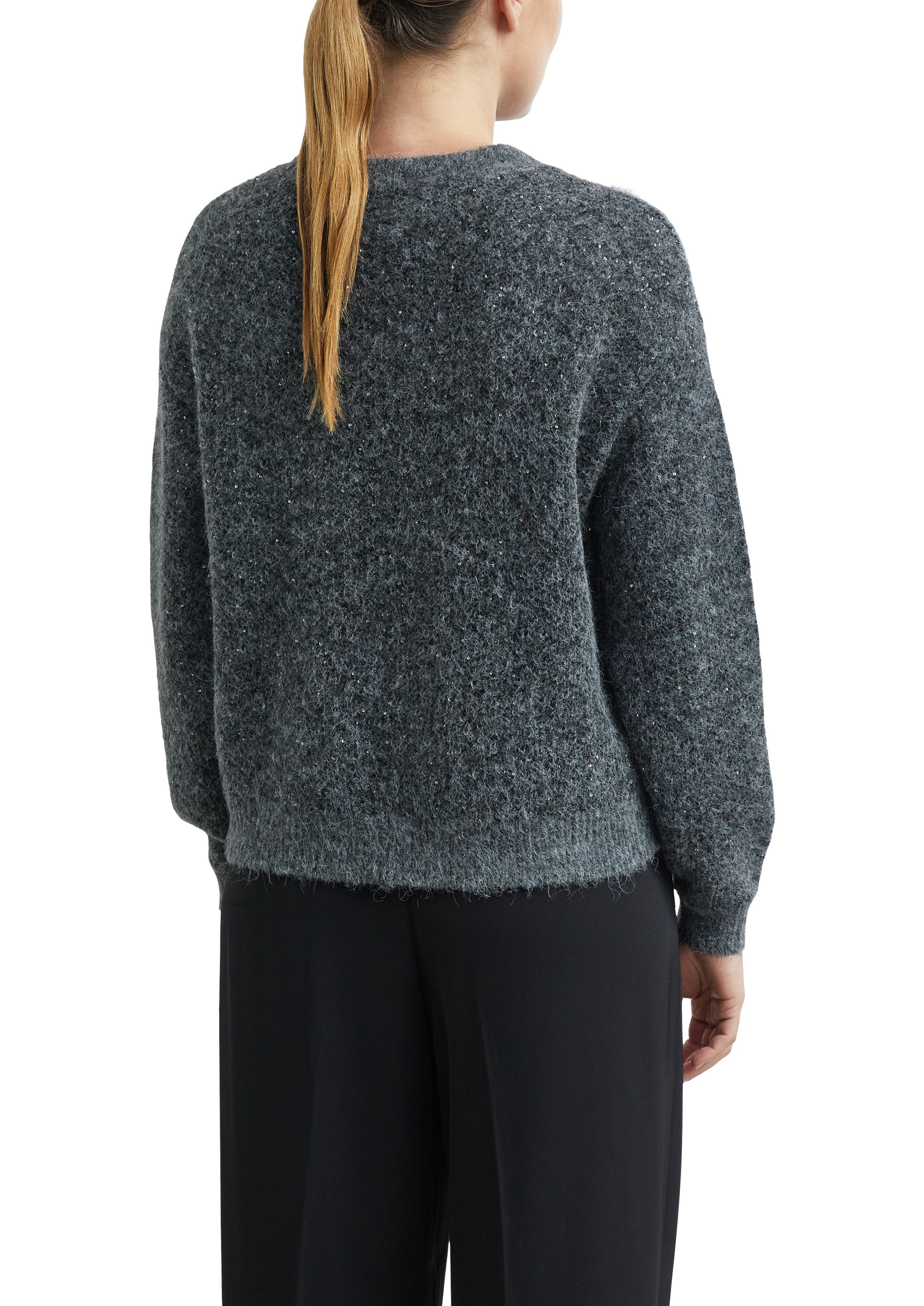 Comma Strickpullover mit Gliter-Details / Pailletten