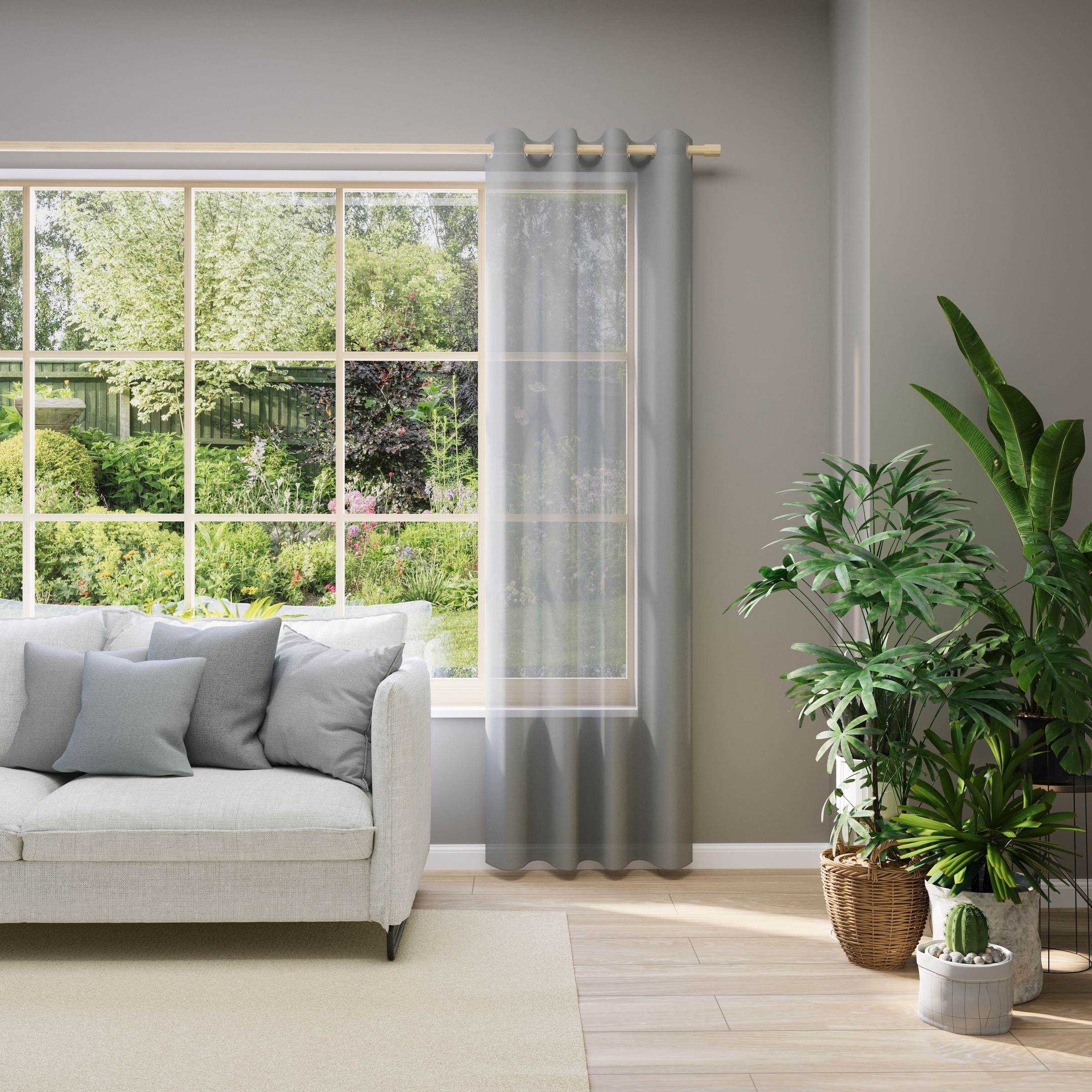 Neutex for you Vorhang nach Maß "EVA" Ösen 1 Stk. tlg. Uni-Voile mit elegan günstig online kaufen