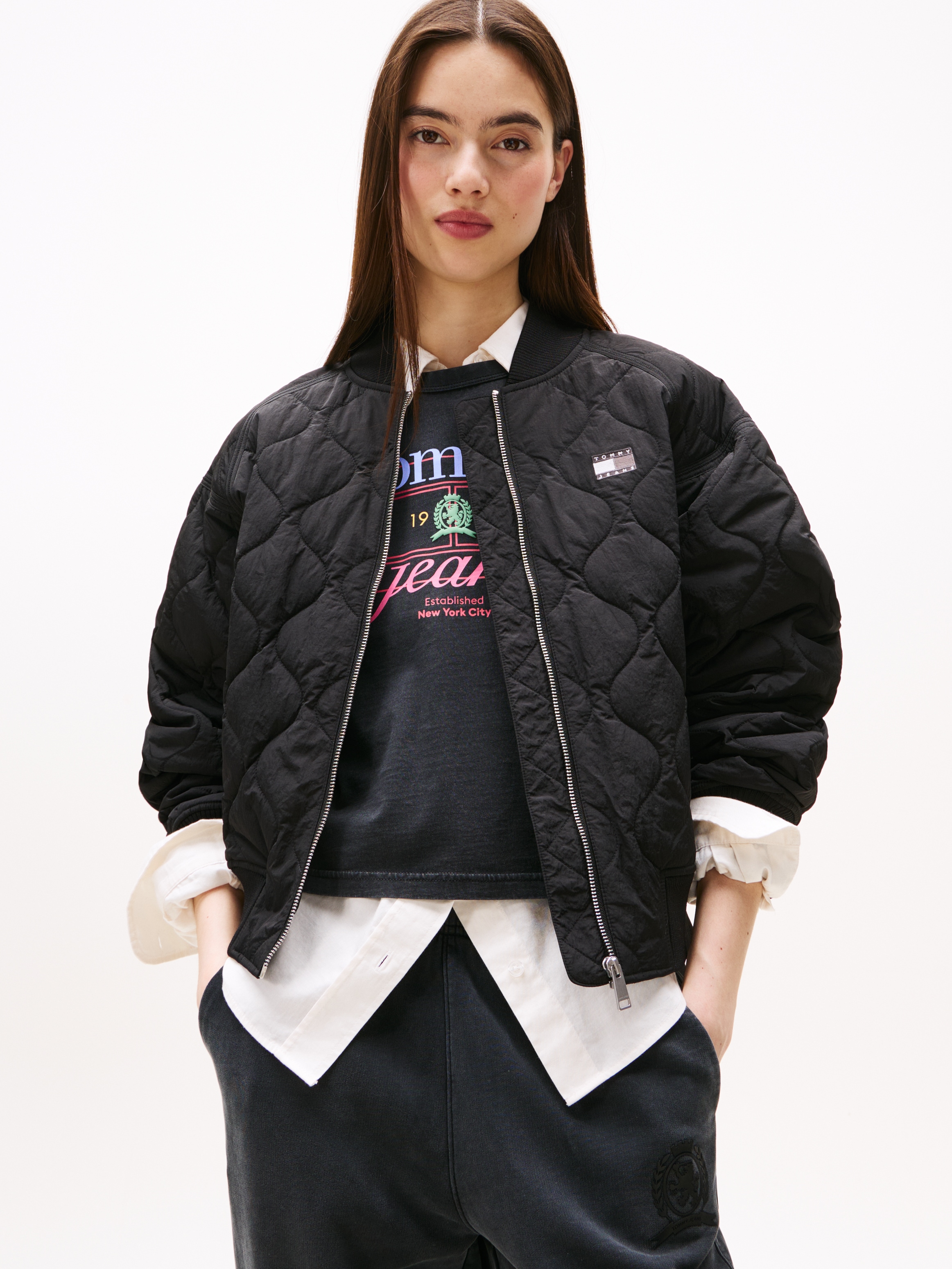 Tommy Jeans Bomberjacke "TJW QUILTED BOMBER", ohne Kapuze günstig online kaufen