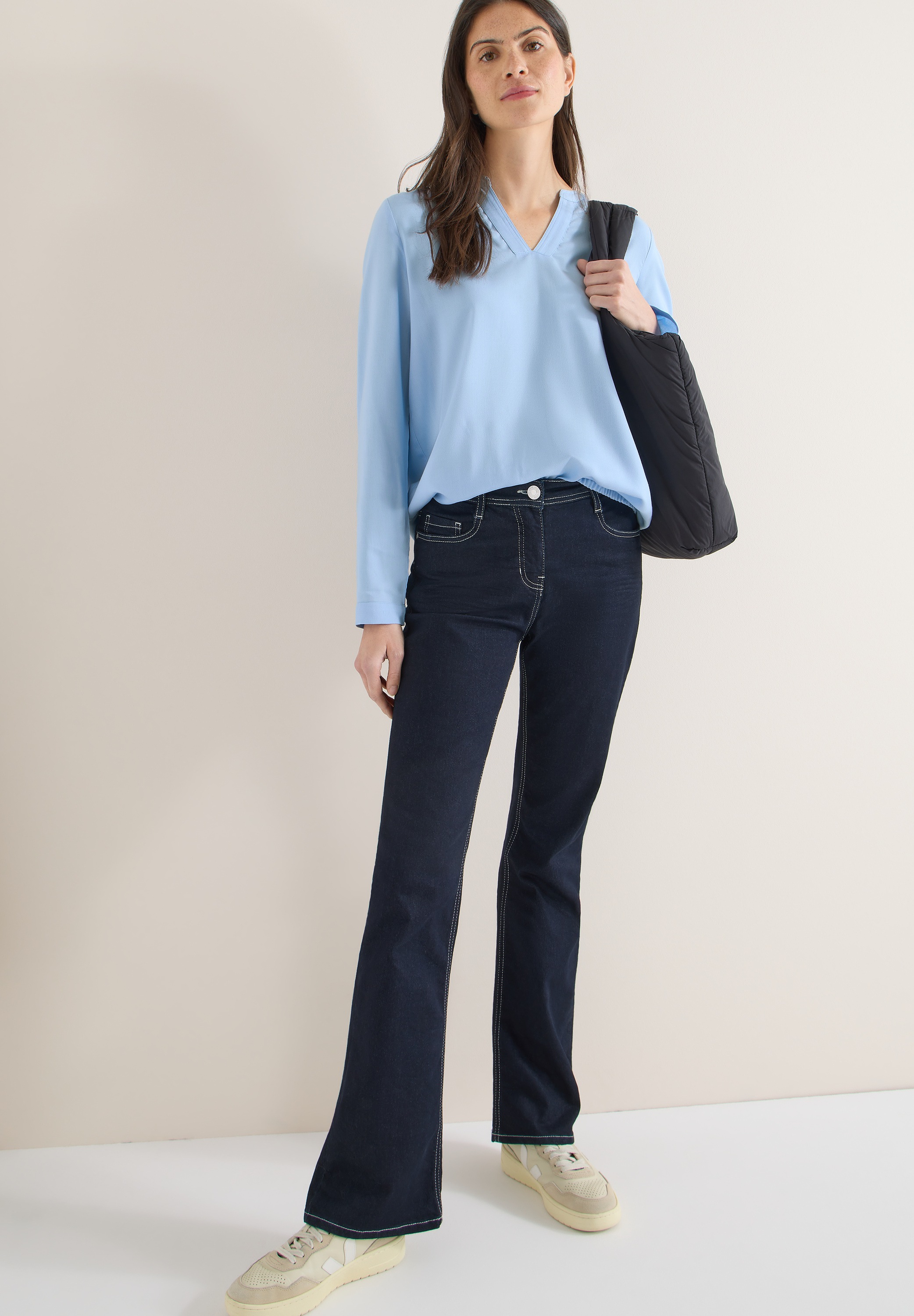 Cecil Langarmbluse in Blusen-Optik günstig online kaufen