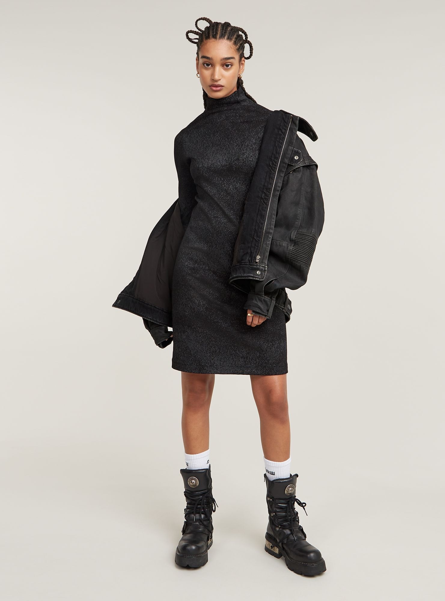 G-STAR Bodykleid "Coated Rib Dress" günstig online kaufen