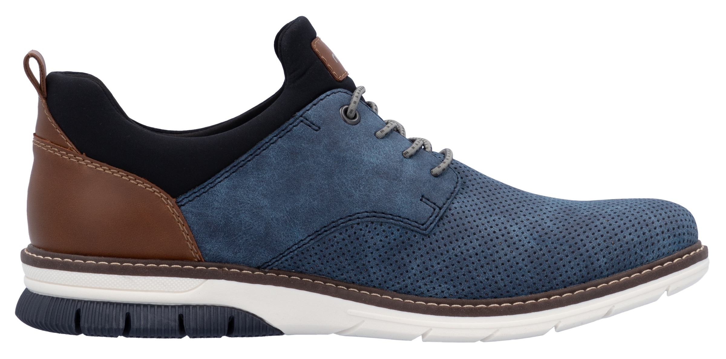 Rieker Slip-On Sneaker, Schlupfschuh, Halbschuh, Freizeitschuh mit Prägung