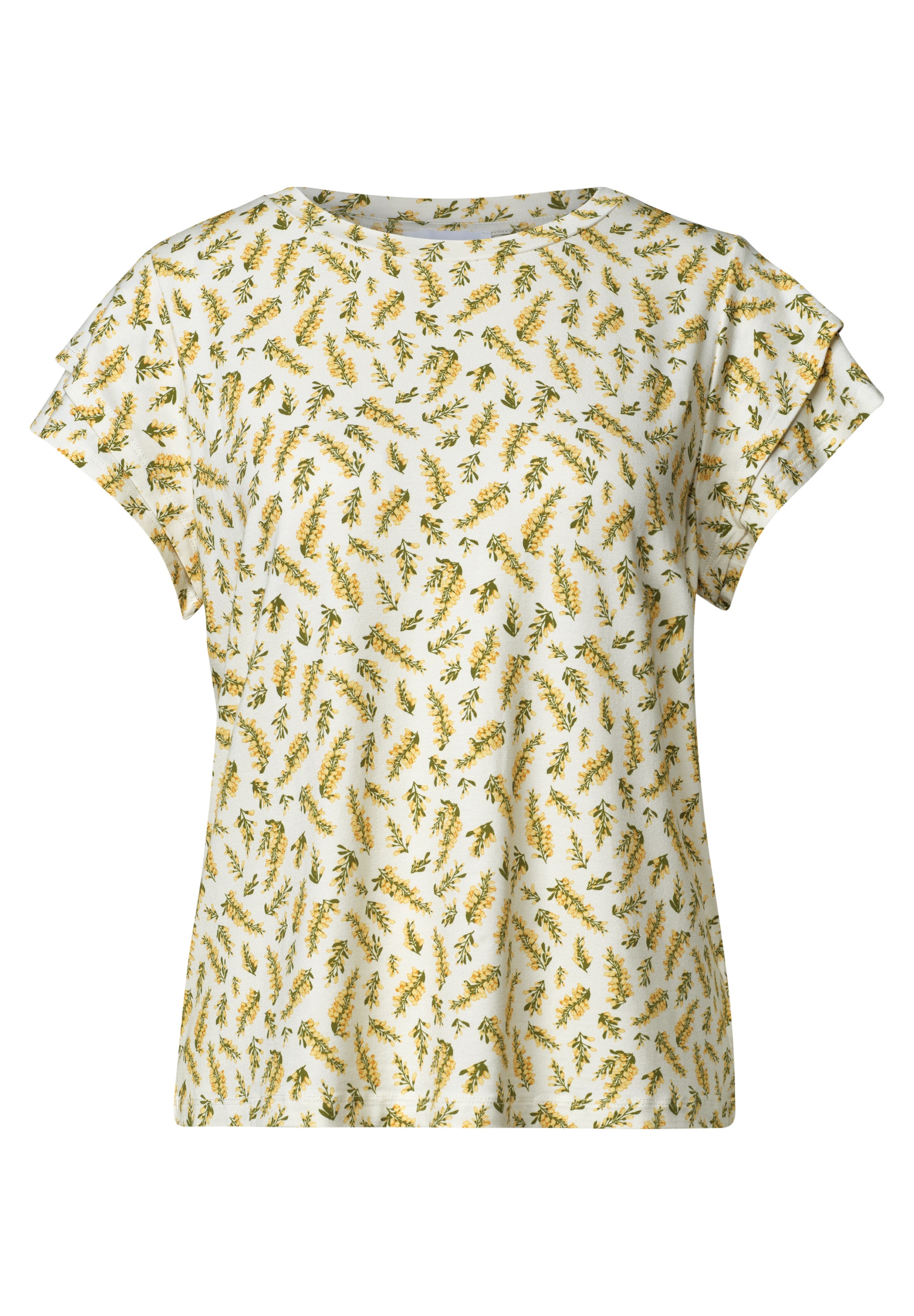 STREET ONE STUDIO Rundhalsshirt aus strecthigem Viskosematerial